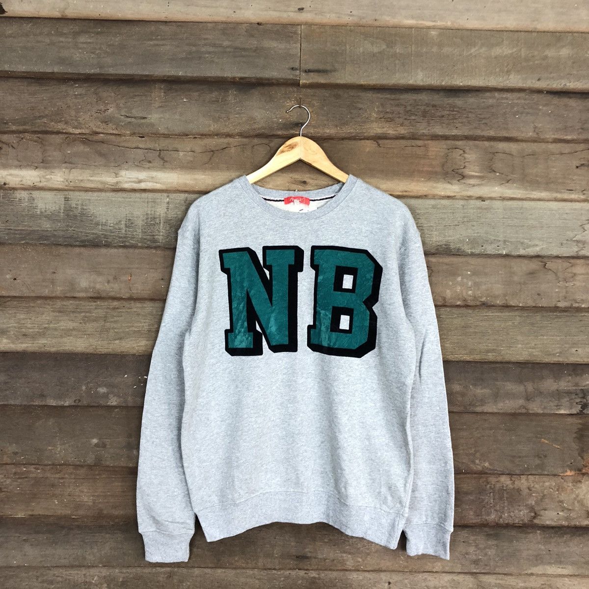 Japanese Brand NB Avail Jeans Grey Sweatshirt #041B Size US M / EU 48-50 / 2 - 1 Thumbnail