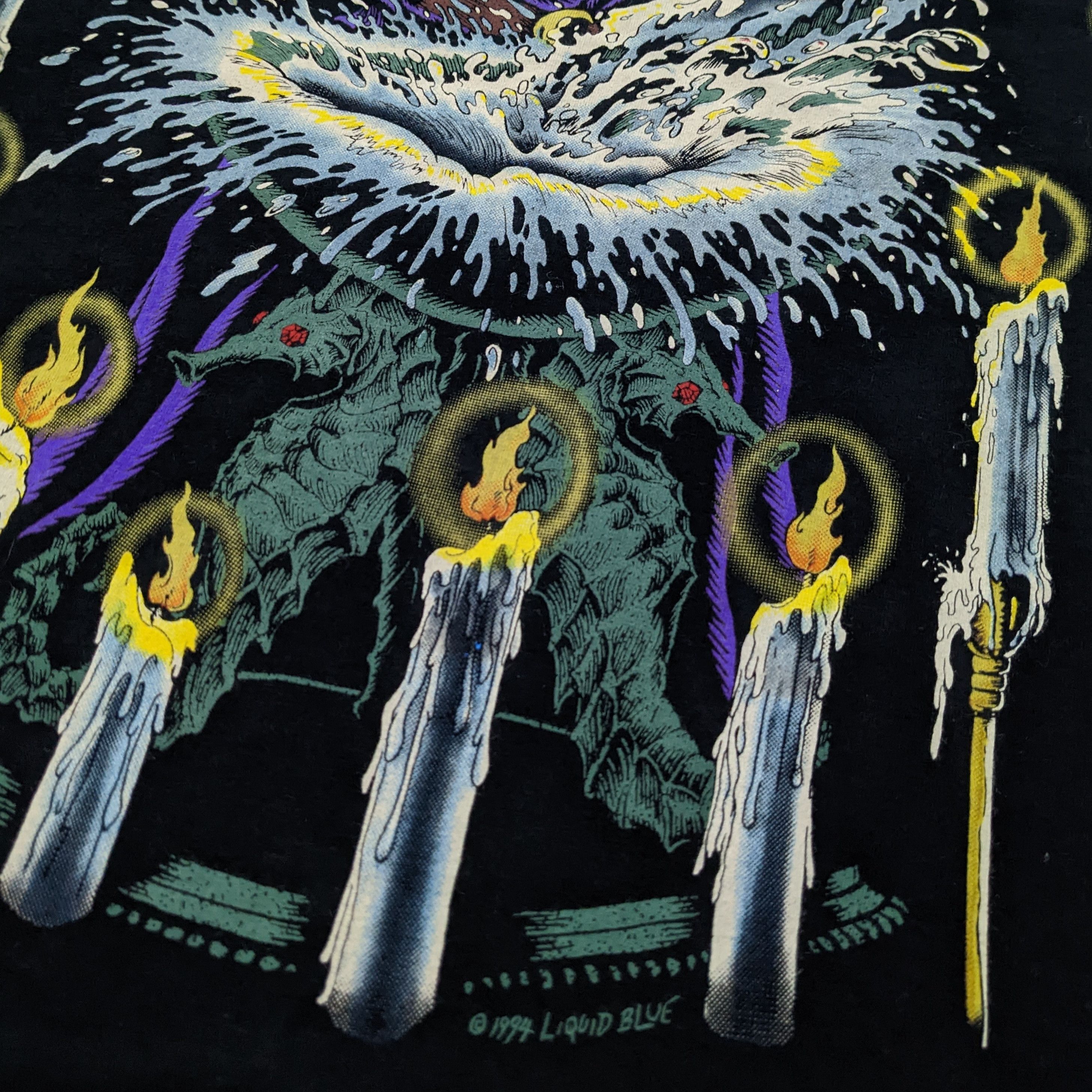Liquid Blue VINTAGE 1994 LIQUID BLUE WIZARD AOP TEE SHIRT XL Size US XL / EU 56 / 4 - 6 Thumbnail