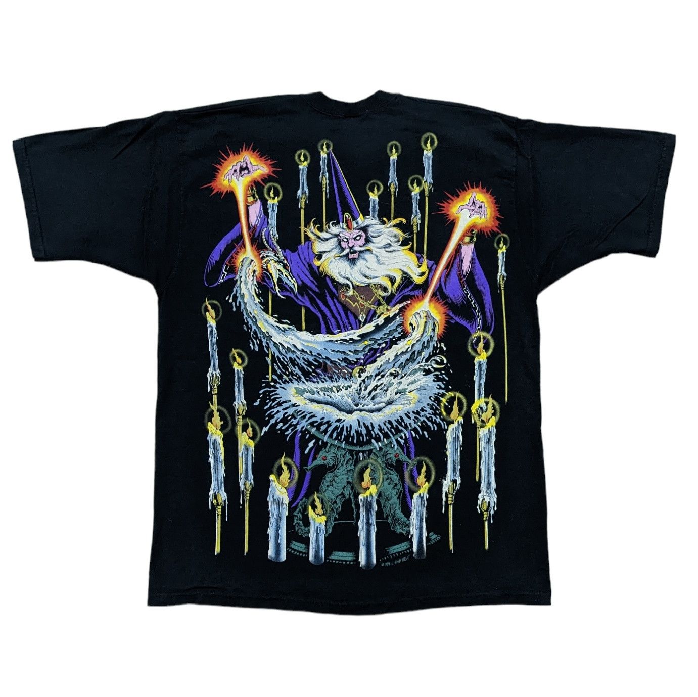 Liquid Blue VINTAGE 1994 LIQUID BLUE WIZARD AOP TEE SHIRT XL Size US XL / EU 56 / 4 - 2 Thumbnail
