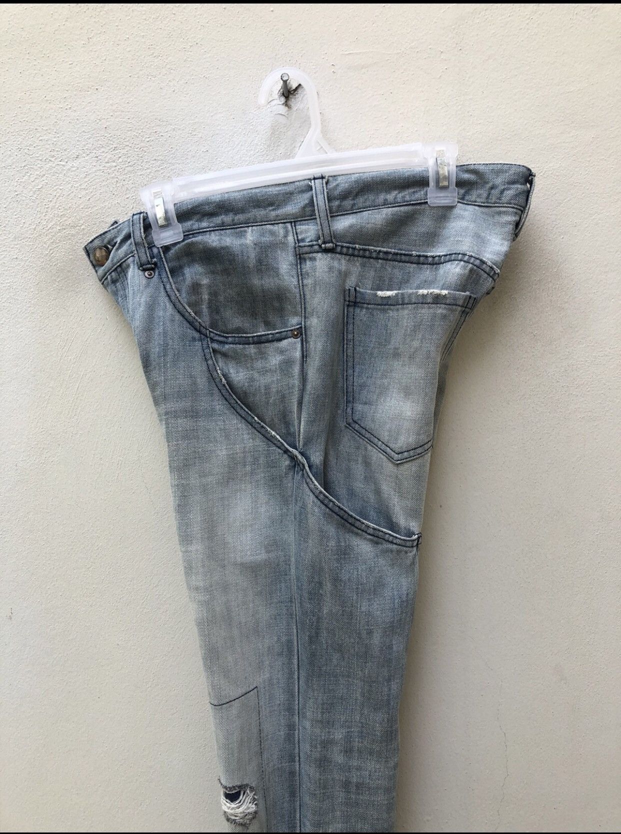 Fad Three FAD 3 Japan Multiple Pocket Faded Denim Jeans Size US 31 - 22 Thumbnail