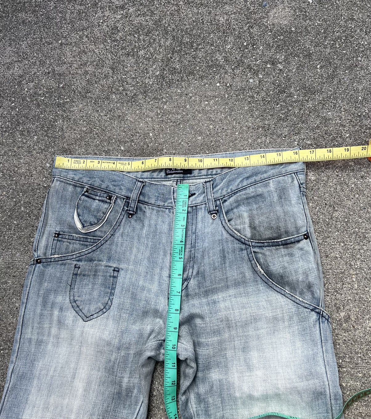 Fad Three FAD 3 Japan Multiple Pocket Faded Denim Jeans Size US 31 - 2 Thumbnail