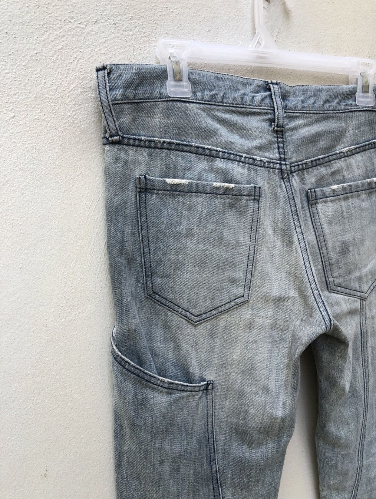 Fad Three FAD 3 Japan Multiple Pocket Faded Denim Jeans Size US 31 - 16 Thumbnail