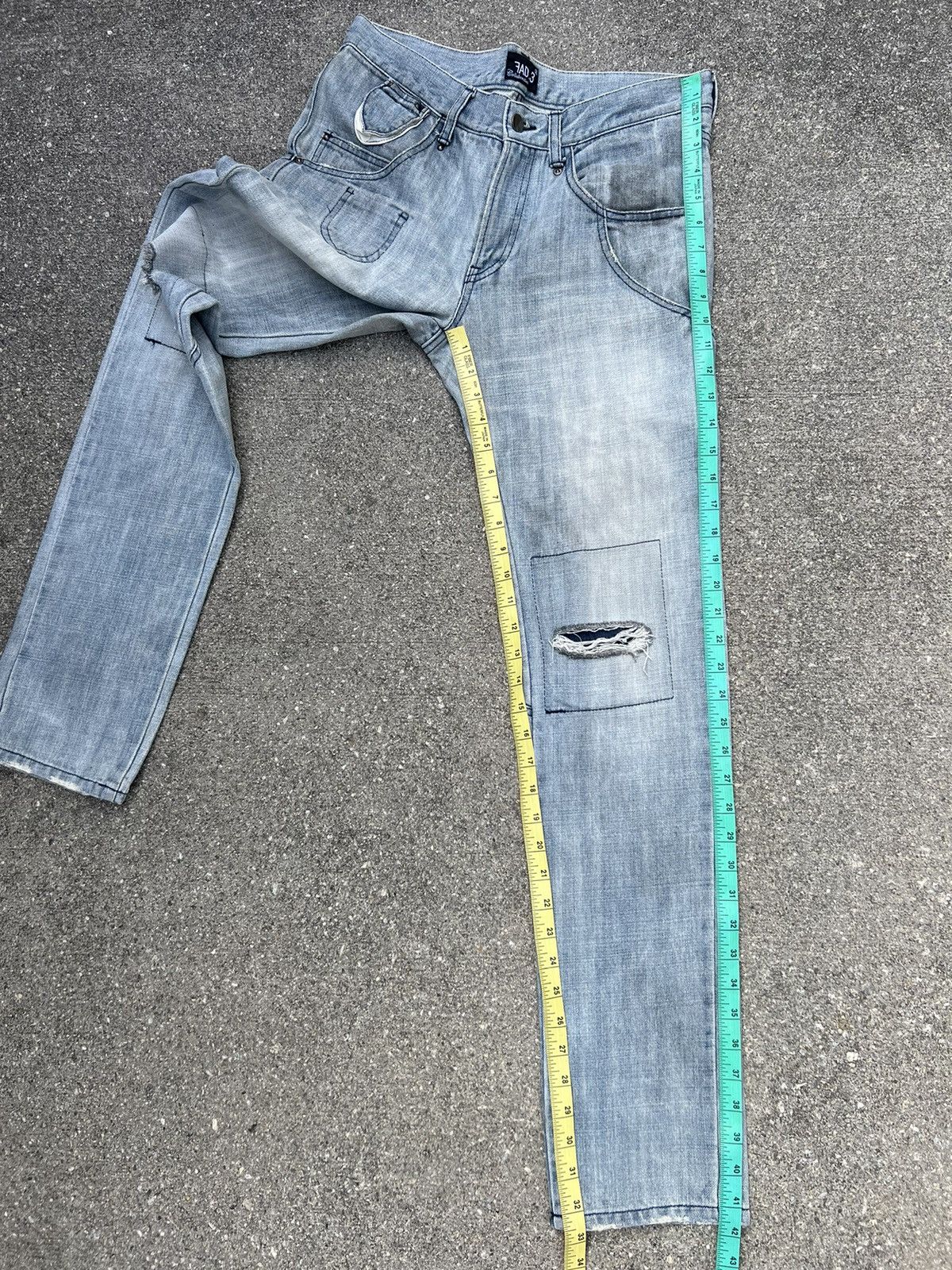 Fad Three FAD 3 Japan Multiple Pocket Faded Denim Jeans Size US 31 - 4 Thumbnail