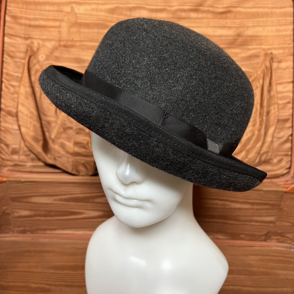 Bowler Wool Hat Vintage Style Size 56-57.5 cm