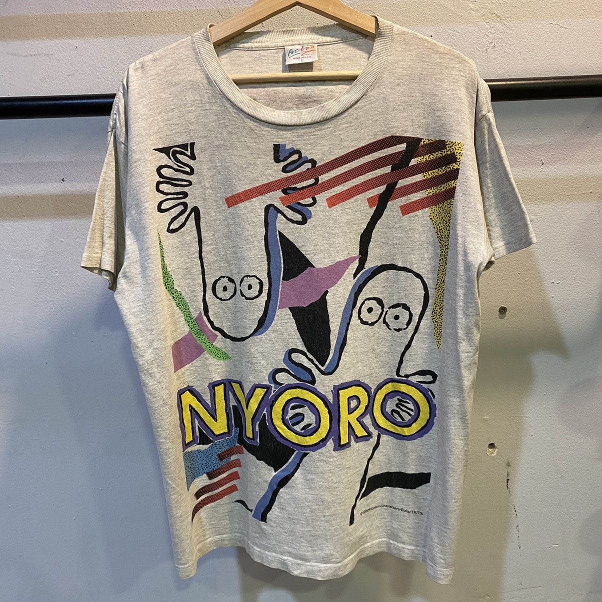Anime × Cartoon Network × Vintage VINTAGE 1990‼️Snufkin Moomin Characters Nyoro Cartoon Tee Size US L / EU 52-54 / 3 - 1 Thumbnail