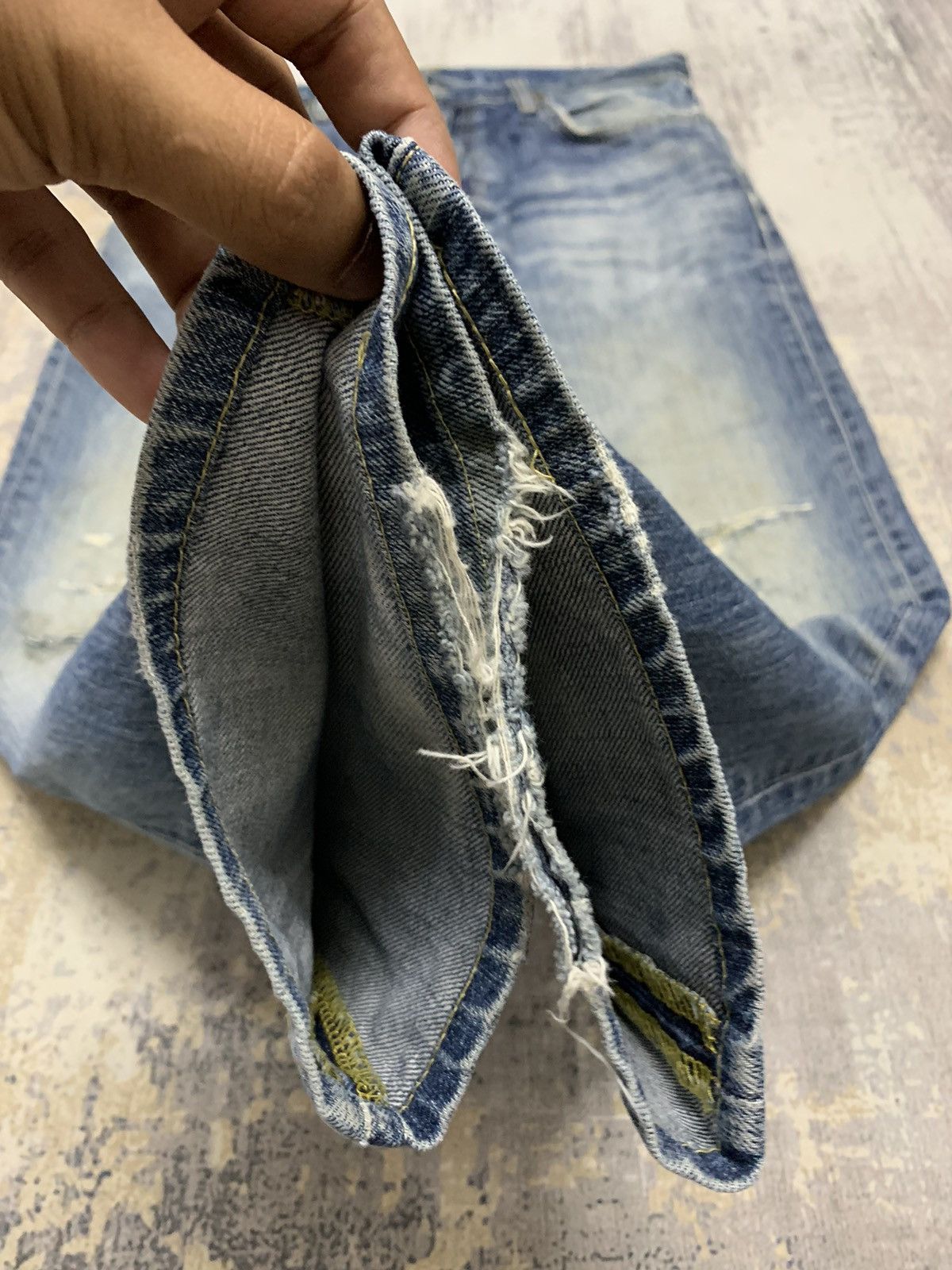 Japanese Brand Japanese Uniqlo Undercover Style Distressed Denim Jeans Size US 33 - 6 Thumbnail