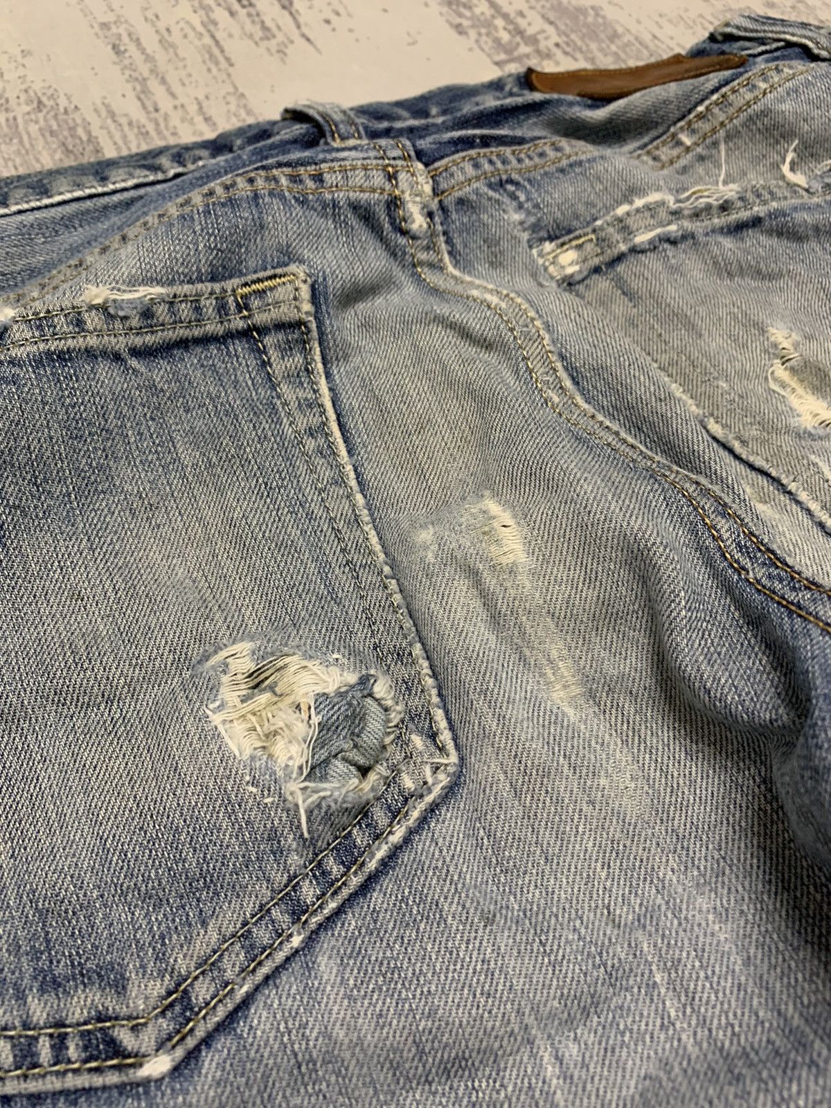 Japanese Brand Japanese Uniqlo Undercover Style Distressed Denim Jeans Size US 33 - 19 Thumbnail