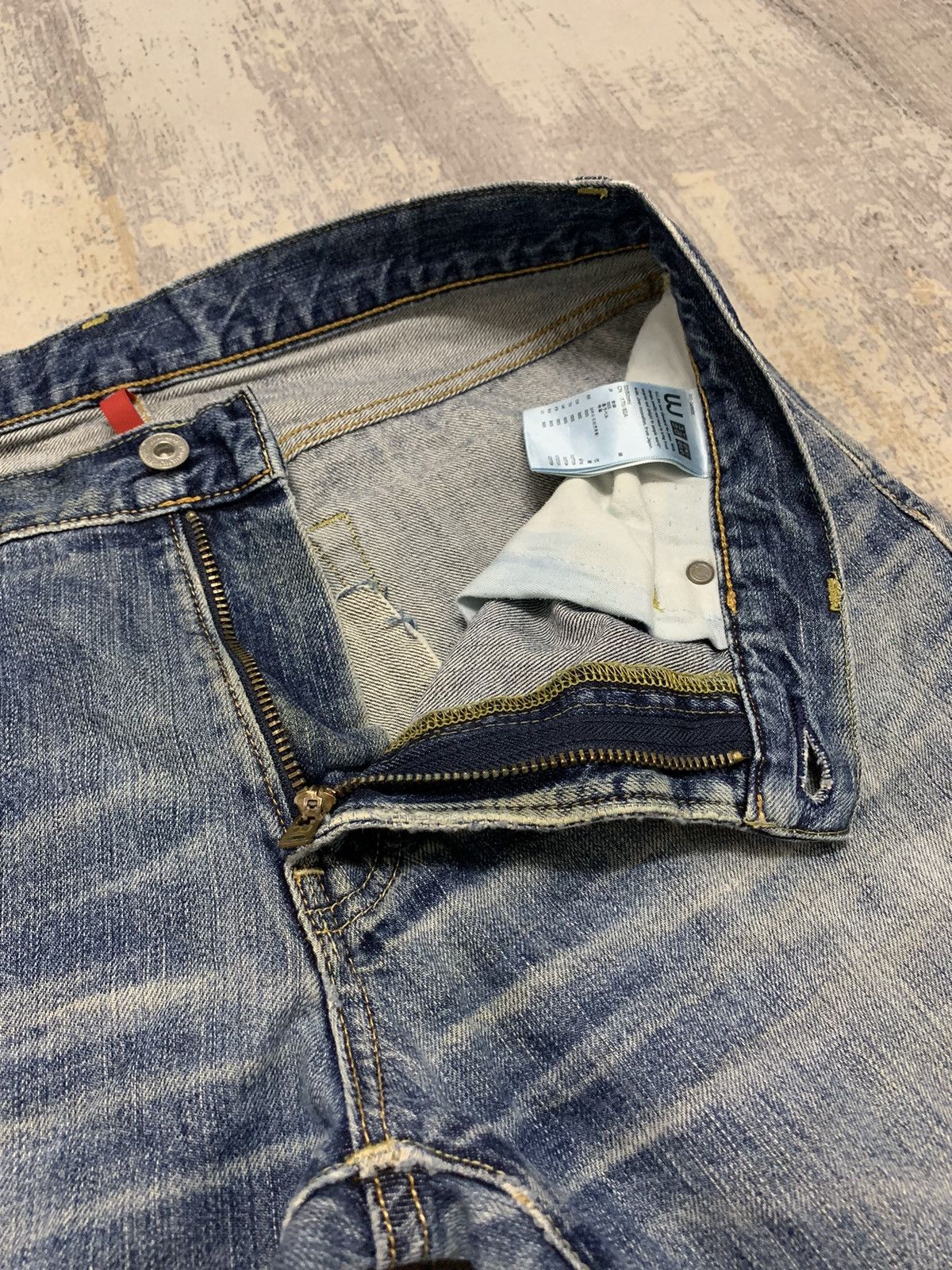 Japanese Brand Japanese Uniqlo Undercover Style Distressed Denim Jeans Size US 33 - 8 Thumbnail