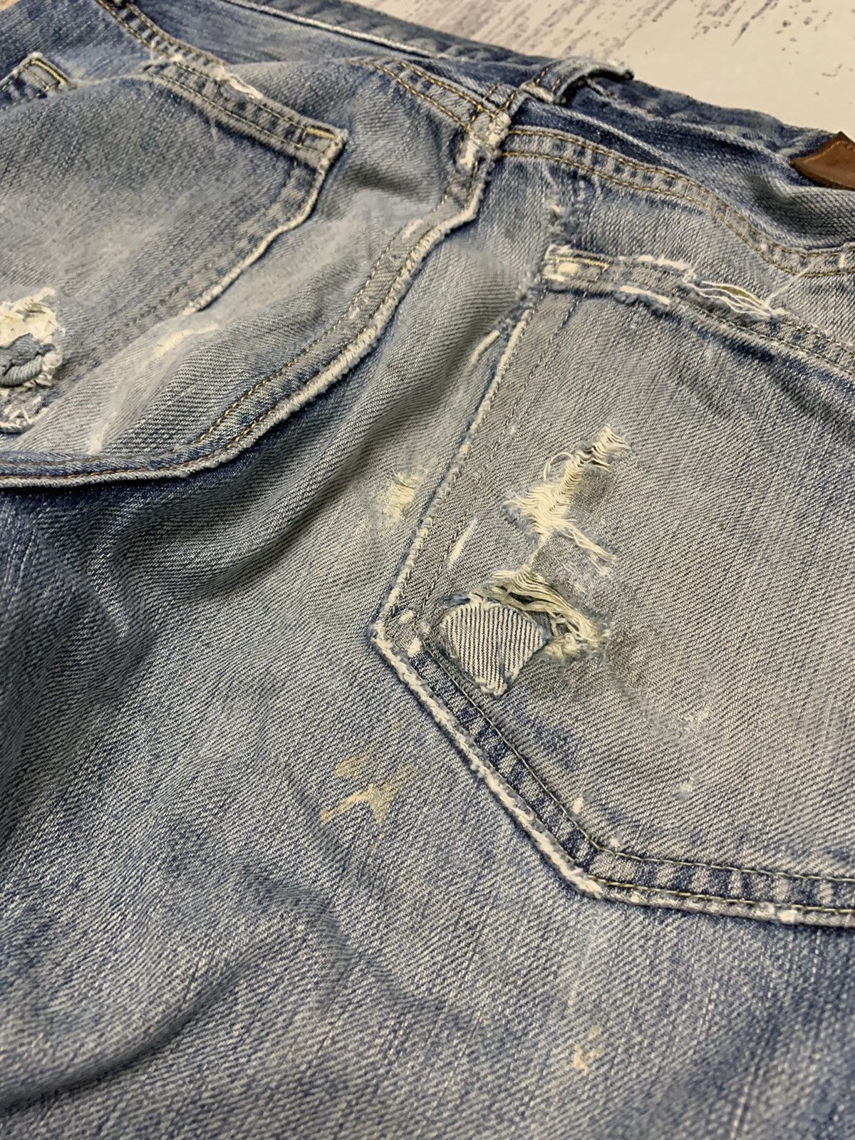 Japanese Brand Japanese Uniqlo Undercover Style Distressed Denim Jeans Size US 33 - 18 Thumbnail