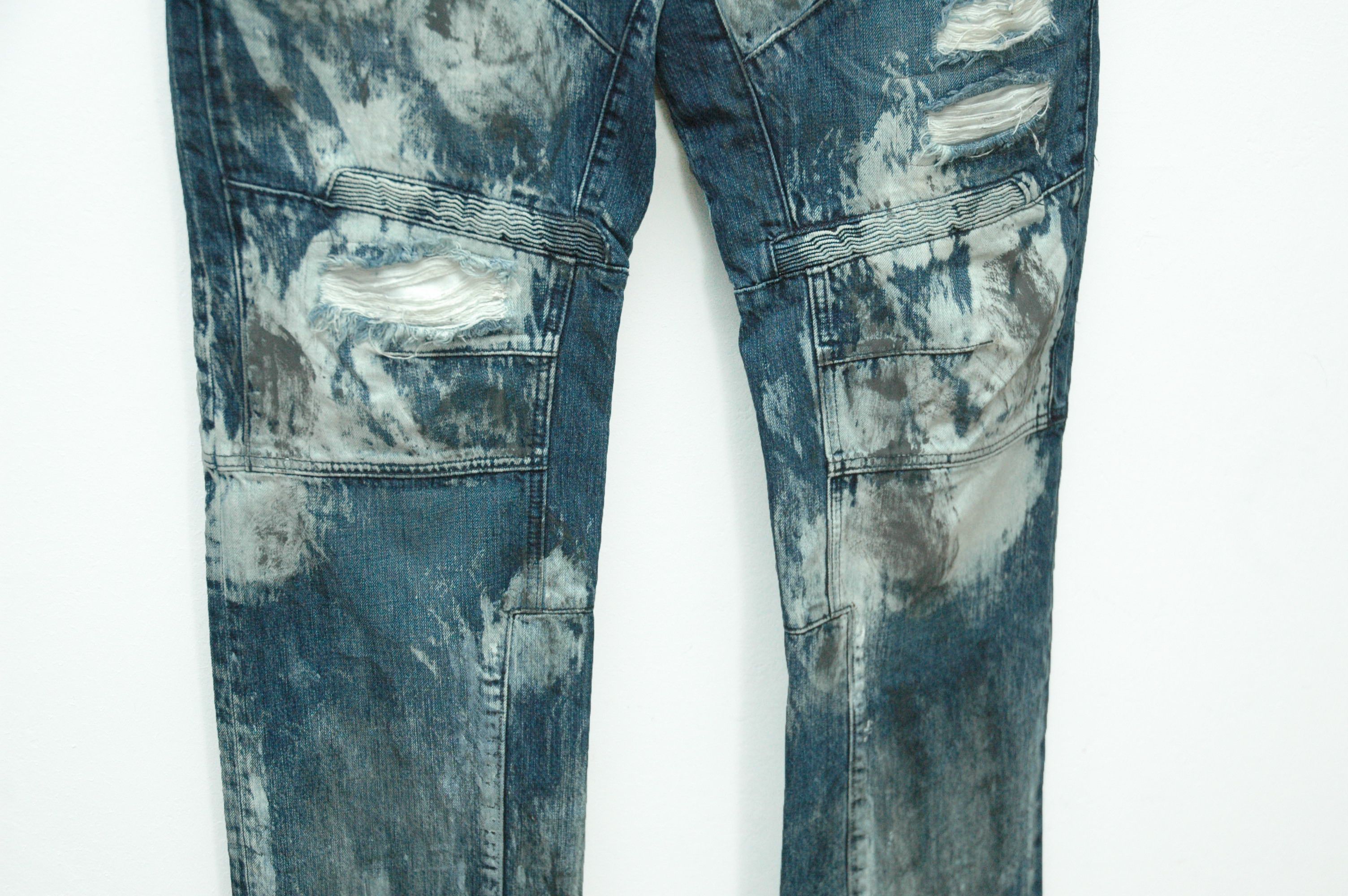 Prps PRPS Japan Distressed Wash Painted Denim Size US 40 / EU 56 - 3 Thumbnail