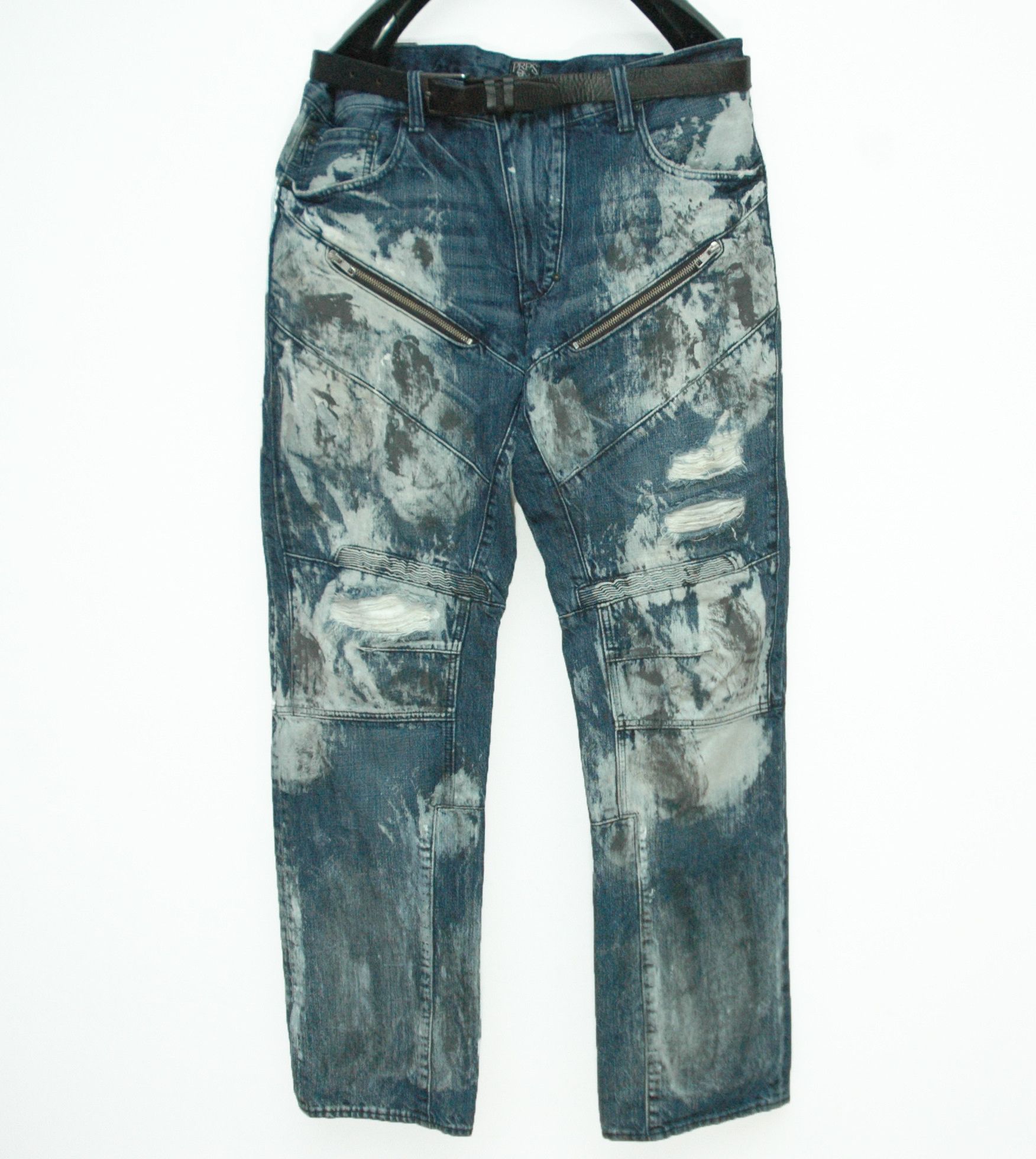 Prps PRPS Japan Distressed Wash Painted Denim Size US 40 / EU 56 - 1 Thumbnail