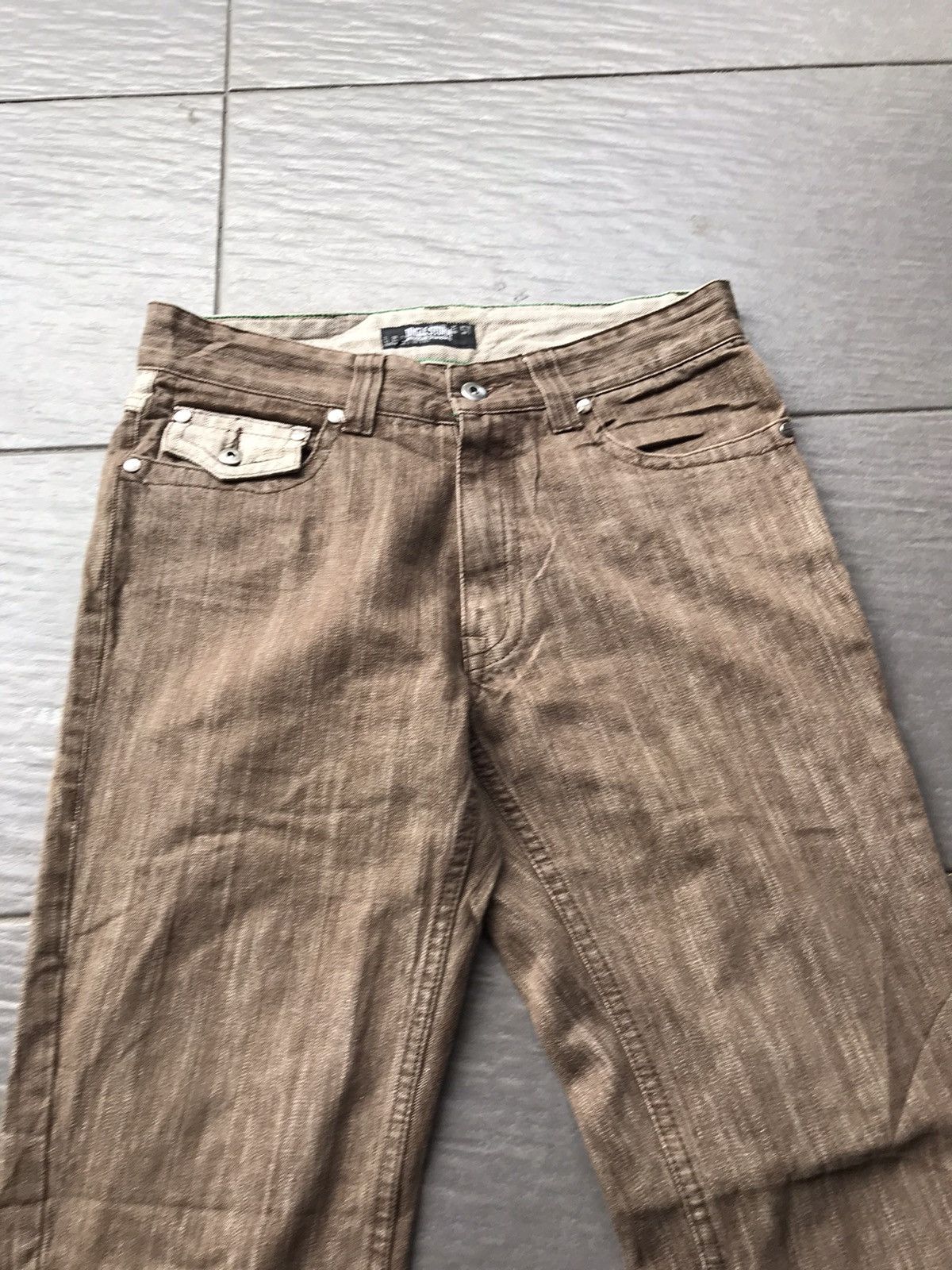 Japanese Brand × Tornado Mart × Vintage Flare jeans jungle storm low boot cut Size US 32 / EU 48 - 4 Thumbnail
