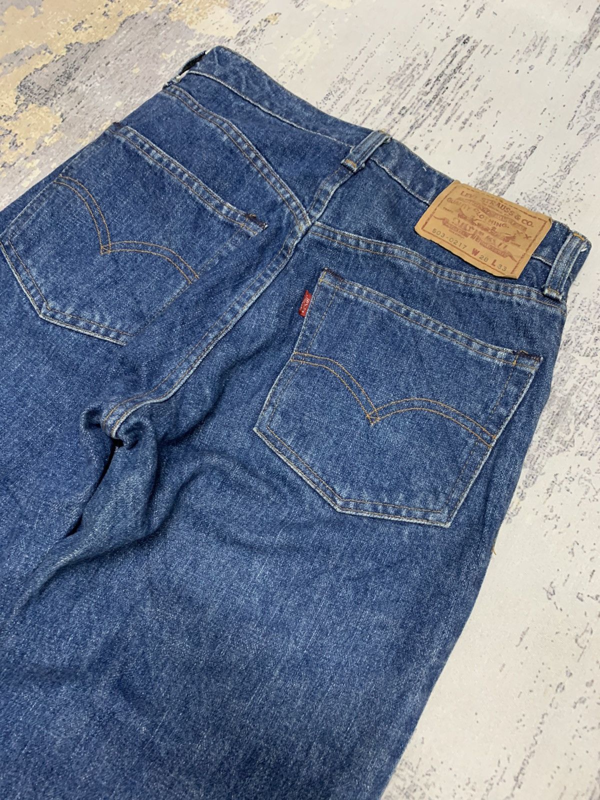 Levi's Vintage Levi’s 503 Straight Leg Blue Wash Jeans 27x29.5 Size US 27 - 5 Thumbnail