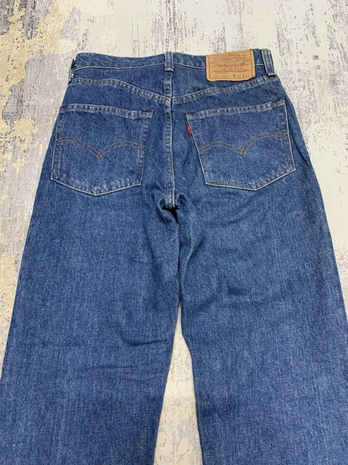 Levi's Vintage Levi’s 503 Straight Leg Blue Wash Jeans 27x29.5 Size US 27 - 4 Thumbnail