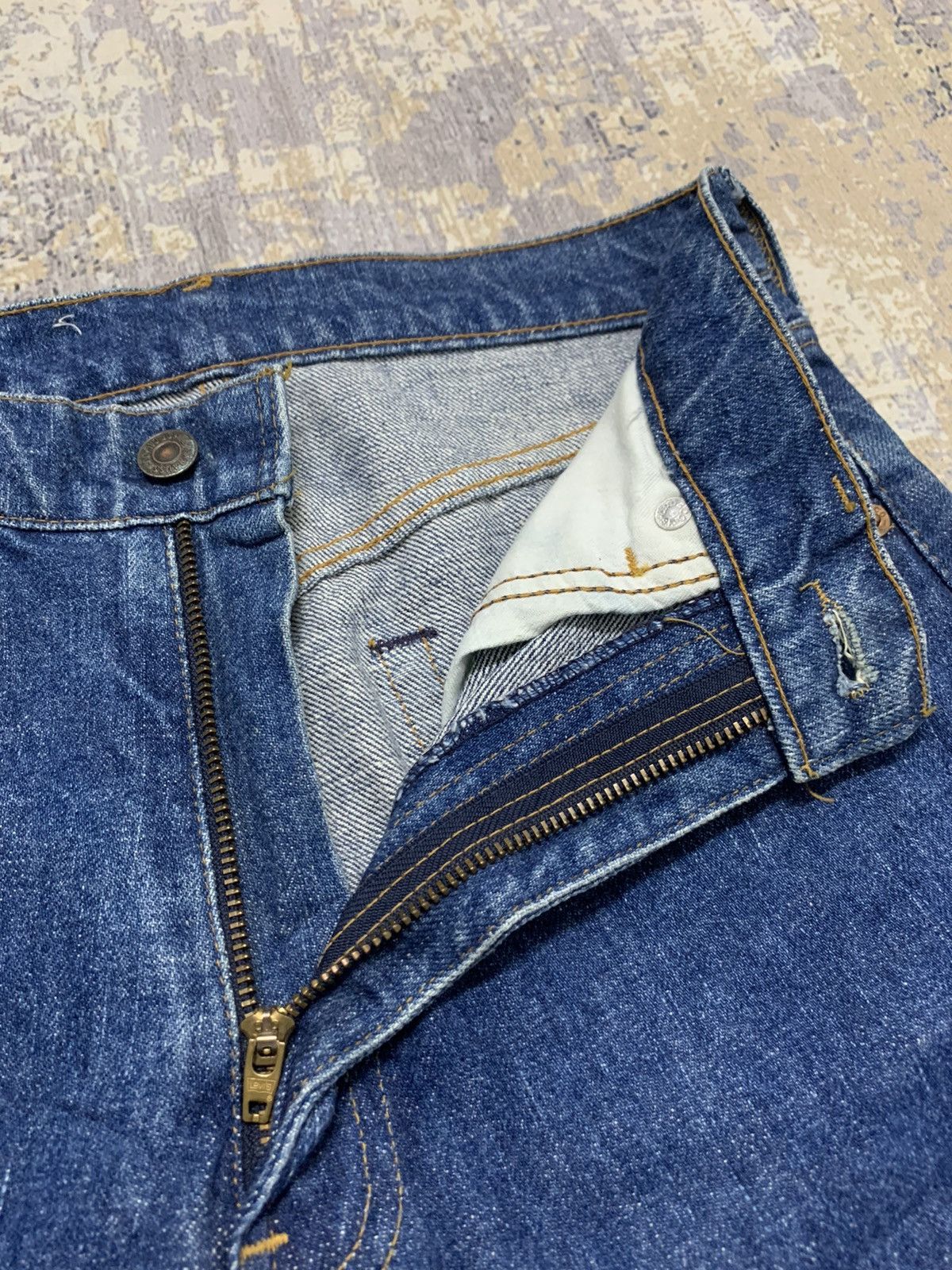 Levi's Vintage Levi’s 503 Straight Leg Blue Wash Jeans 27x29.5 Size US 27 - 6 Thumbnail