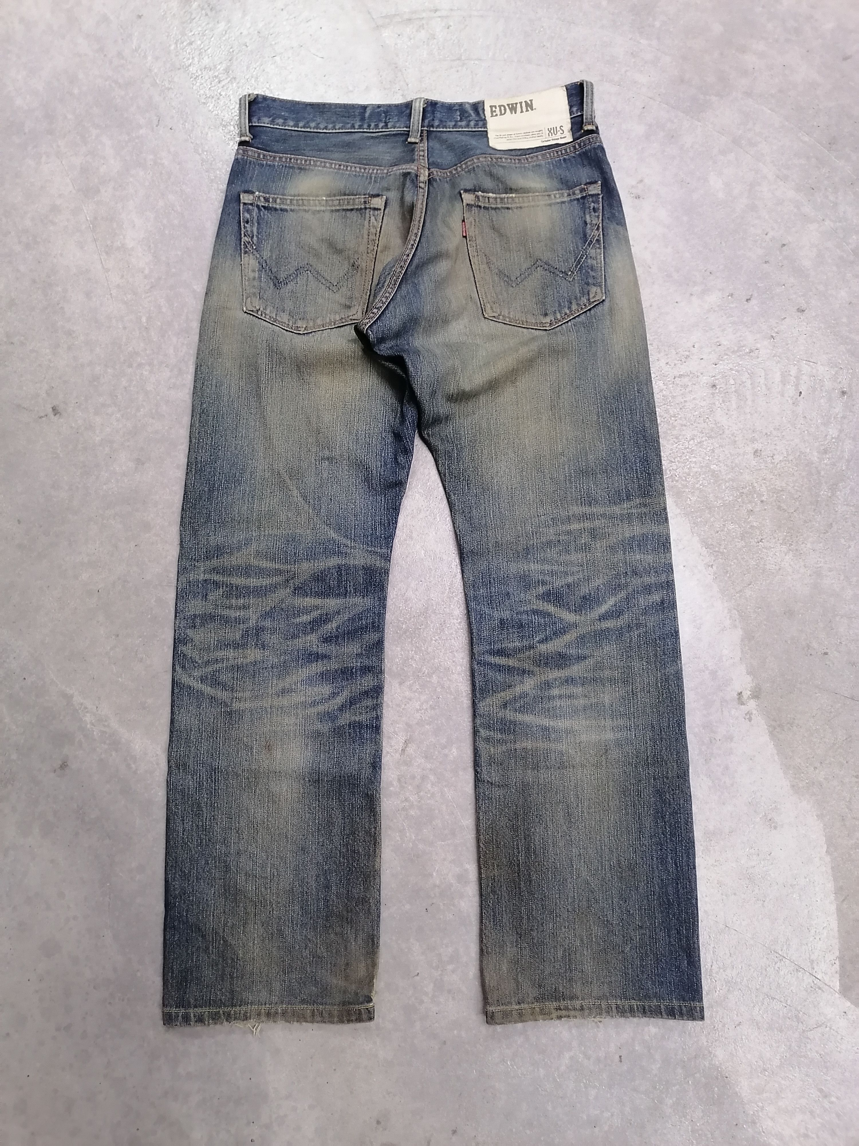 Japanese Brand Trashed Edwin Distressed Erd Denim Jeans Size US 31 - 6 Thumbnail
