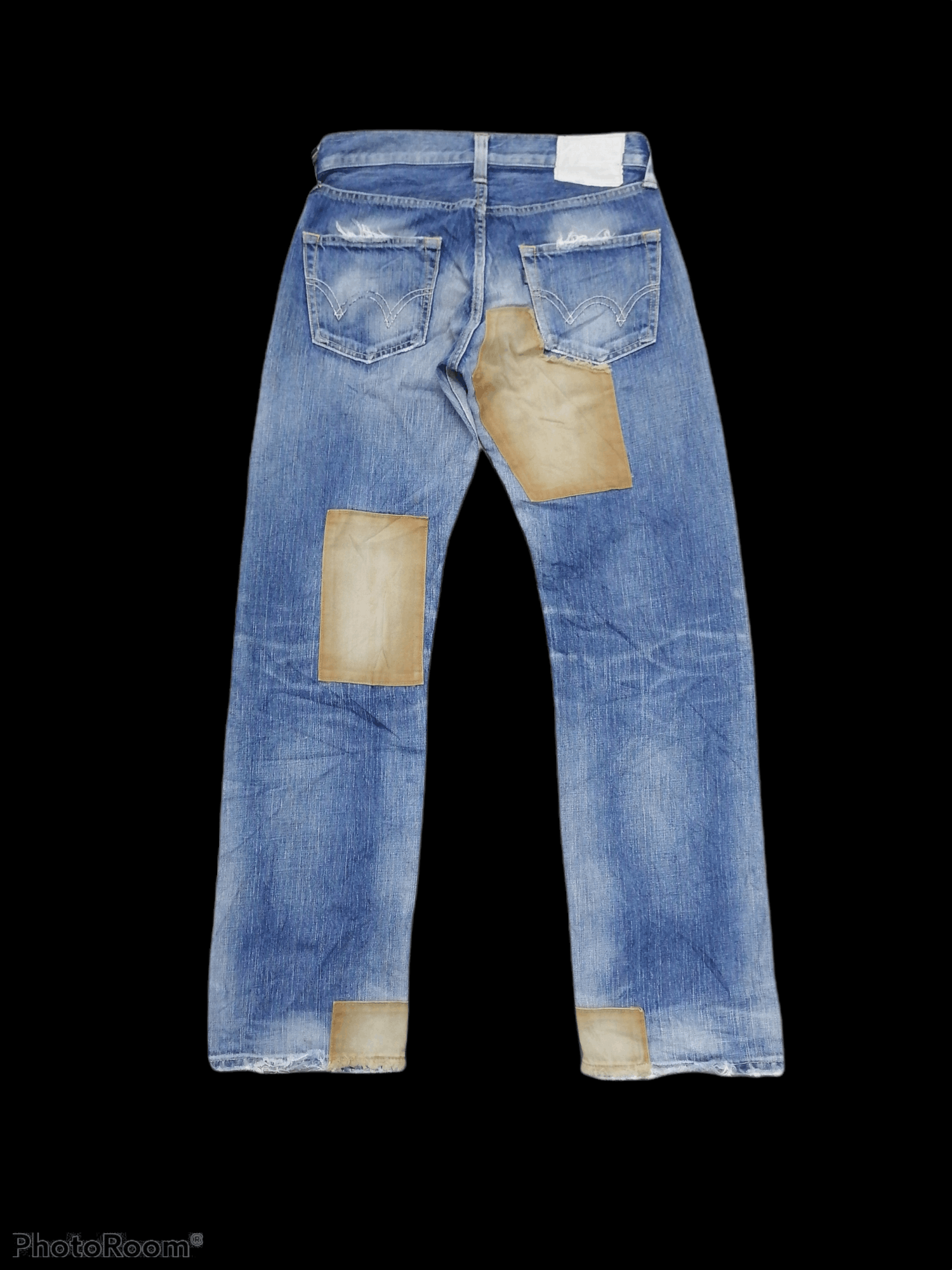 Japanese Brand Made In Japan Edwin Patchwork Distressed Denim Pants Size US 30 / EU 46 - 6 Thumbnail