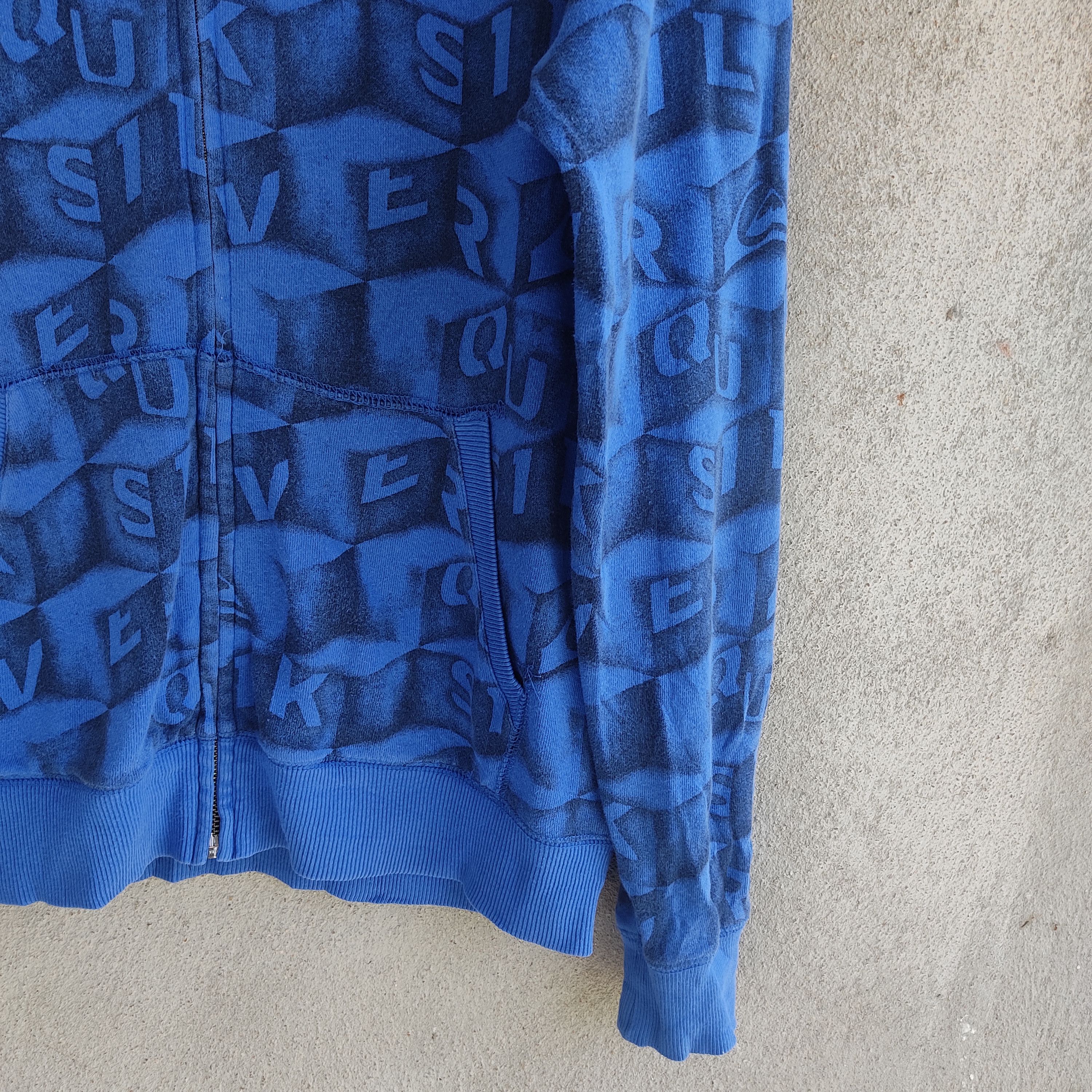 Quiksilver Quiksilver Full Print Logo Blue Zipper Hoodie Size US M / EU 48-50 / 2 - 7 Thumbnail