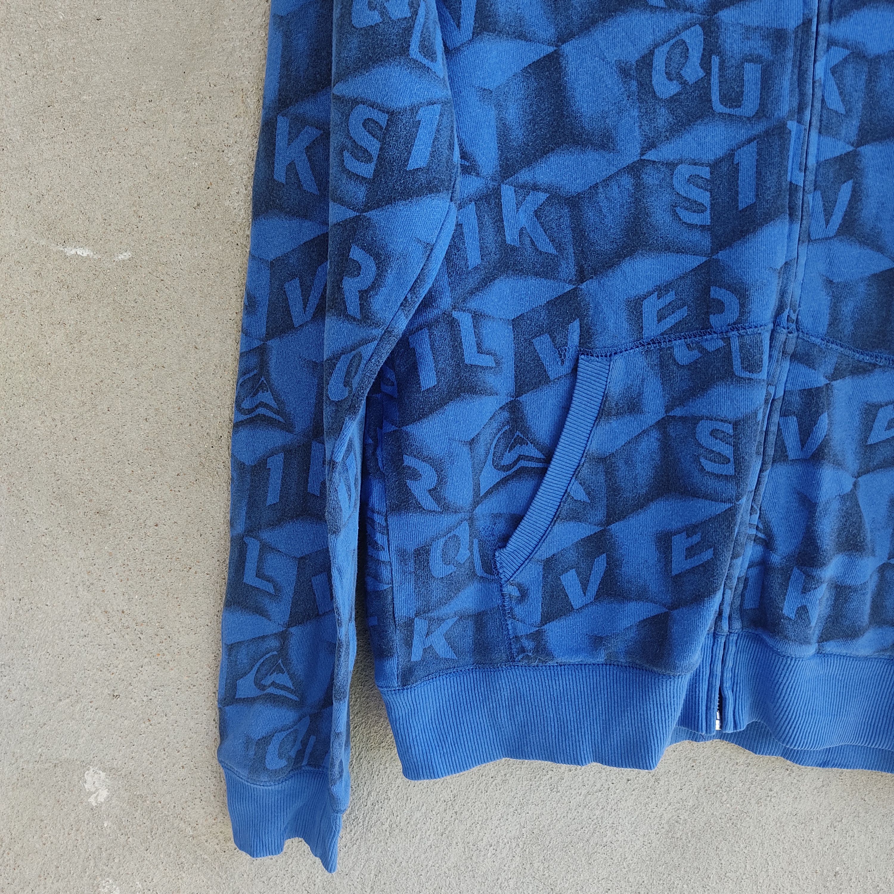 Quiksilver Quiksilver Full Print Logo Blue Zipper Hoodie Size US M / EU 48-50 / 2 - 6 Thumbnail
