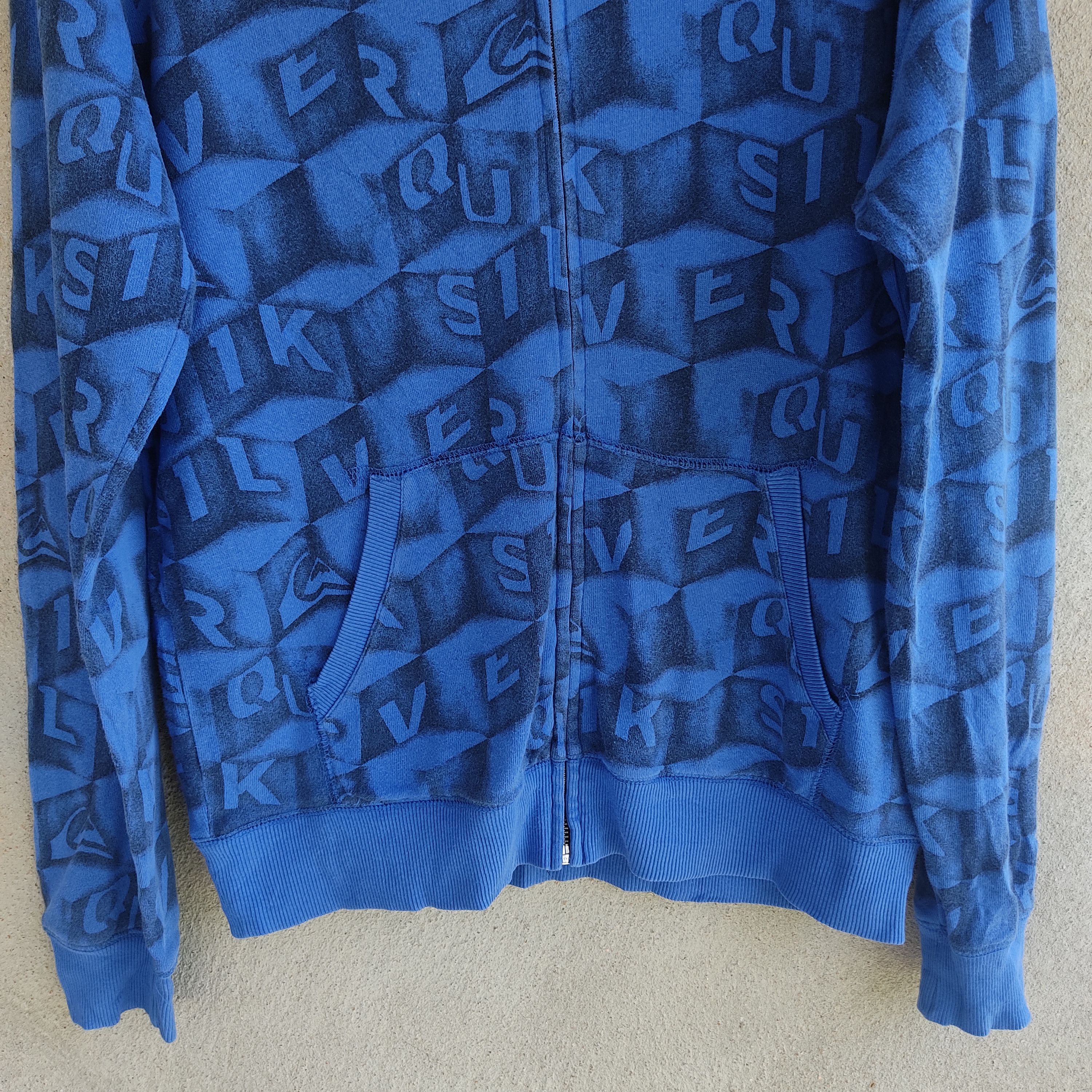 Quiksilver Quiksilver Full Print Logo Blue Zipper Hoodie Size US M / EU 48-50 / 2 - 3 Thumbnail