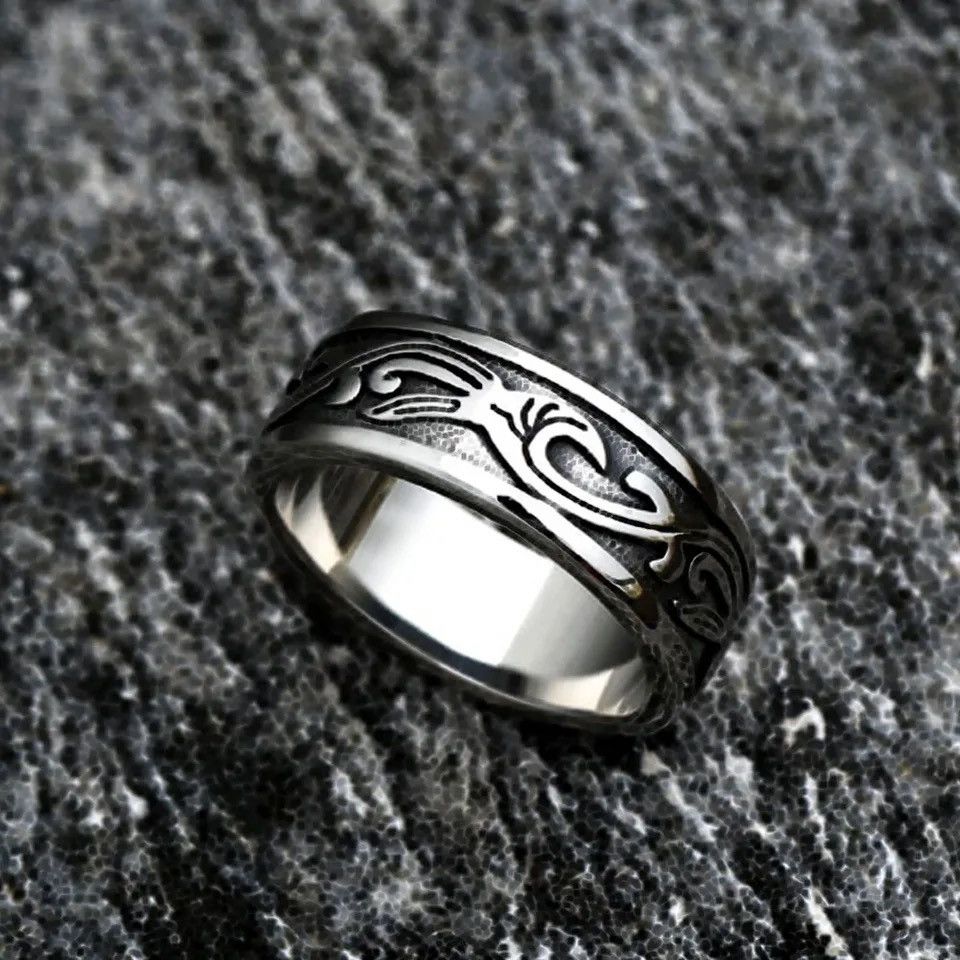 Jewelry Engraved Tarraine Pattern Ring Size ONE SIZE - 3 Thumbnail