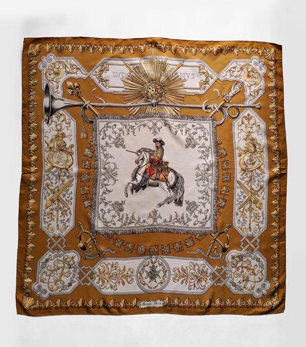 Hermes Lvdovicvs Magnvs by F. De La Perriere Silk Scarf 