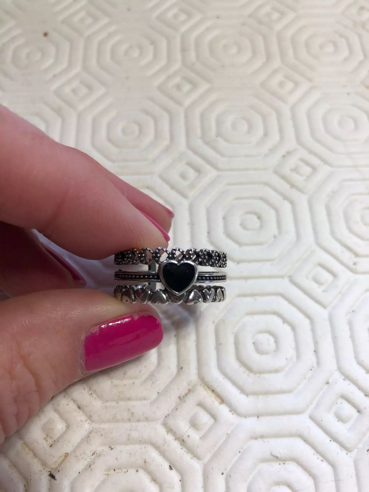 Jewelry Vintage Handmade Love Heart Ring Size ONE SIZE - 2 Thumbnail