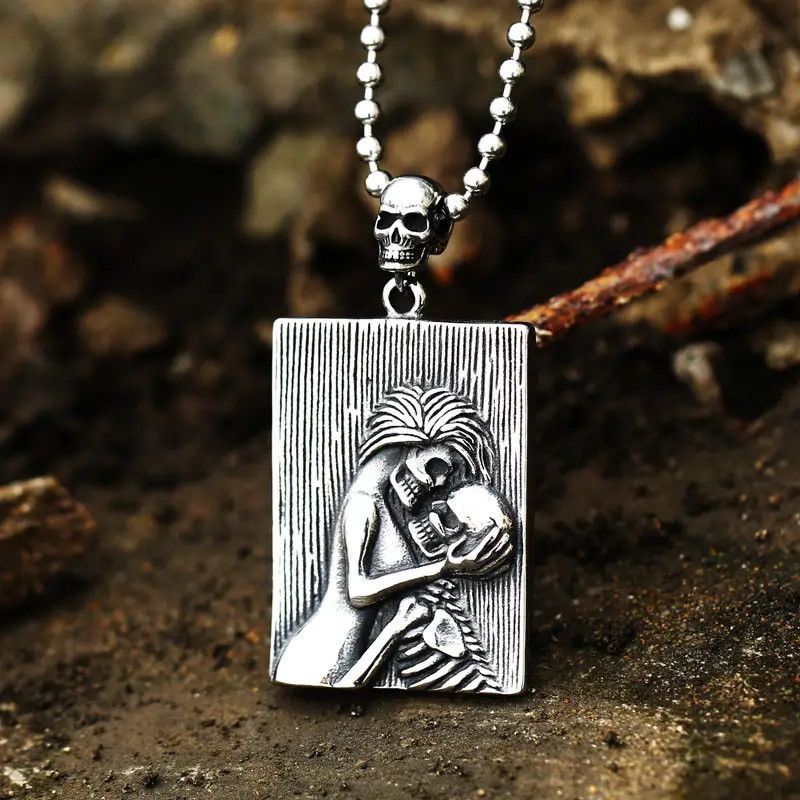 Jewelry Gothic Eros Skull Pendant Necklaces Size ONE SIZE - 3 Thumbnail