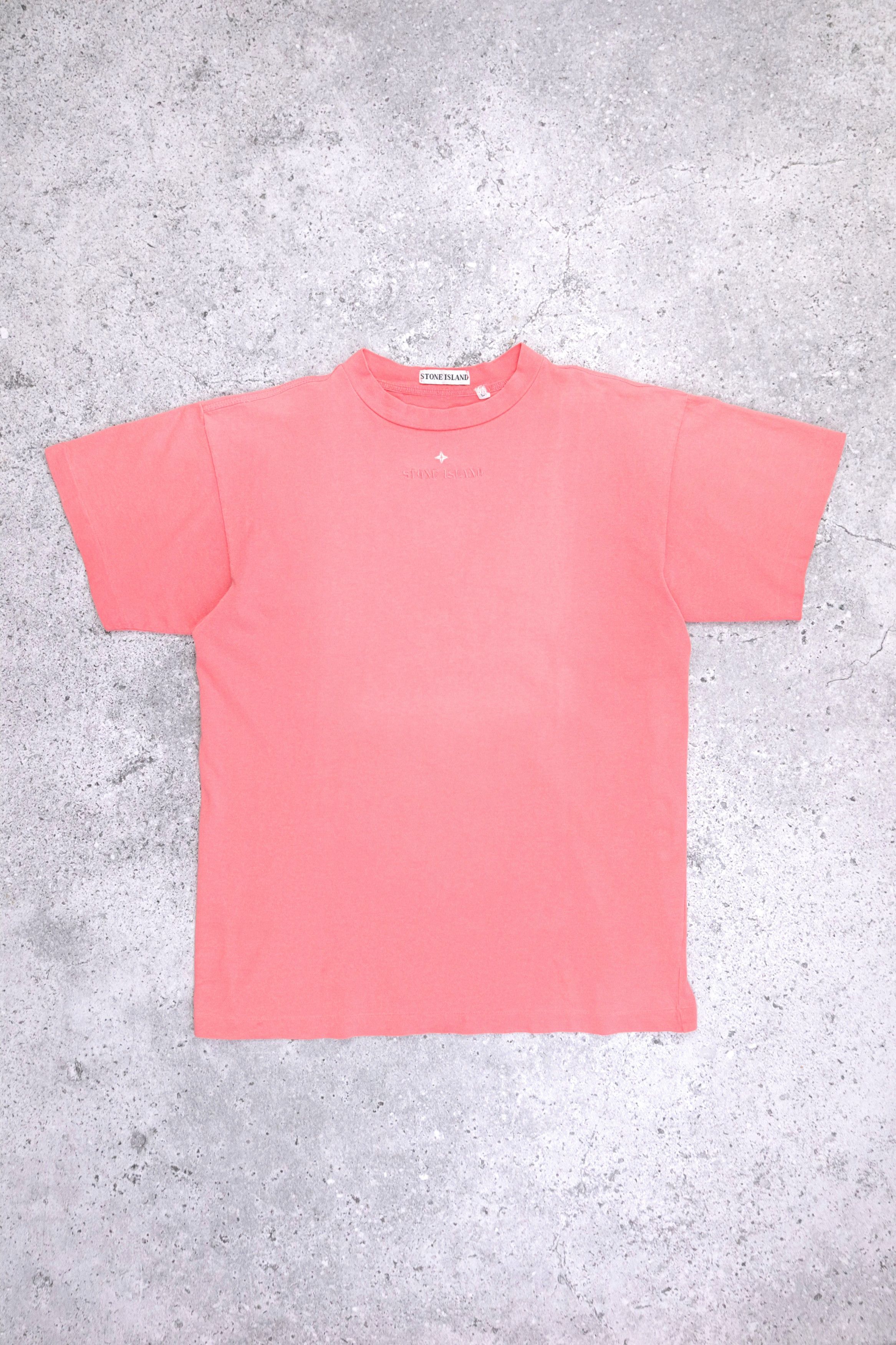 image of Massimo Osti x Stone Island 90's Stone Island Marina T-Shirt in Wash Pink, Men's (Size Large)