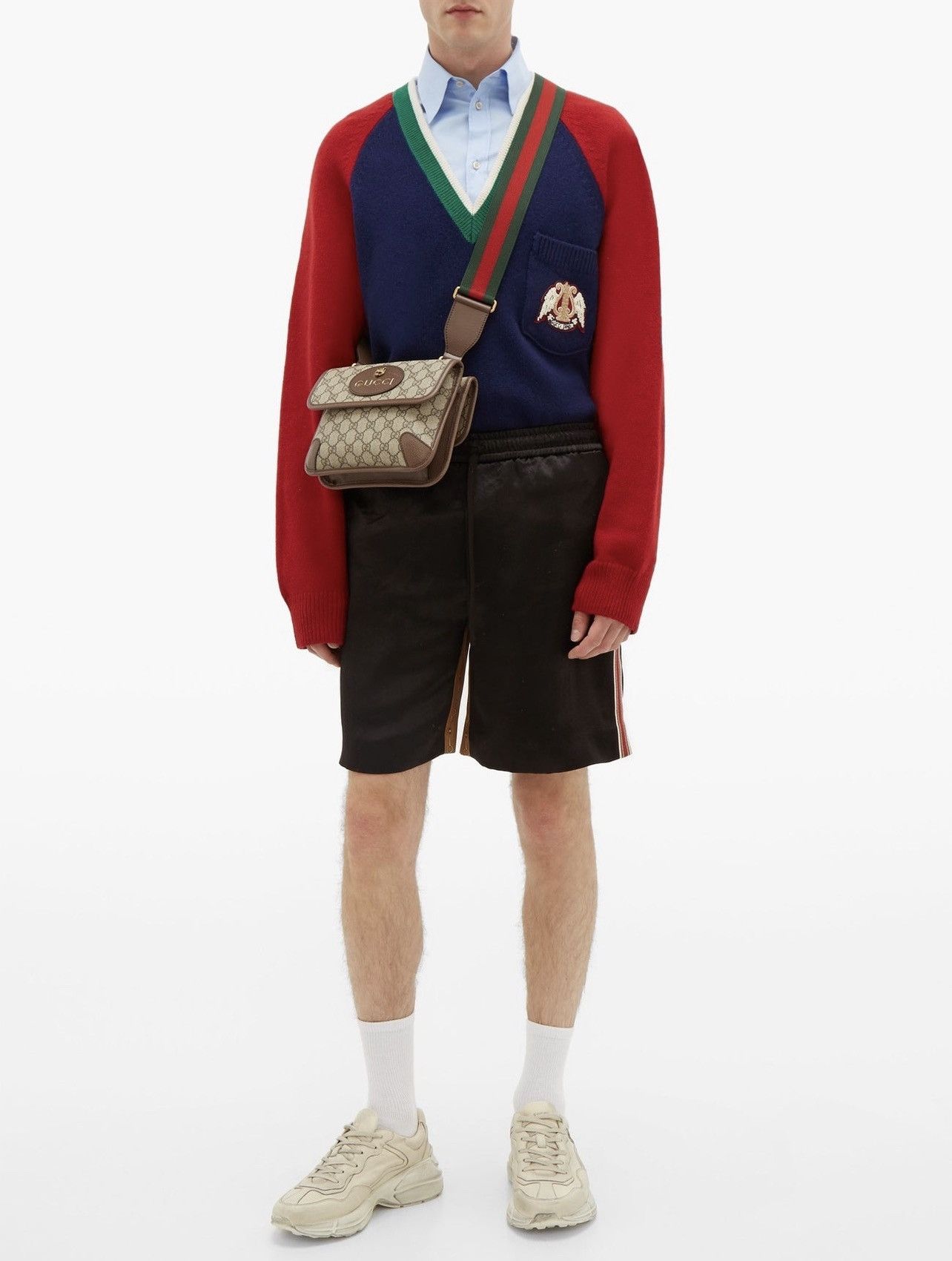 Gucci Gucci RARE Velvet Logo Interlocking Shorts Size US 30 / EU 46 - 8 Thumbnail