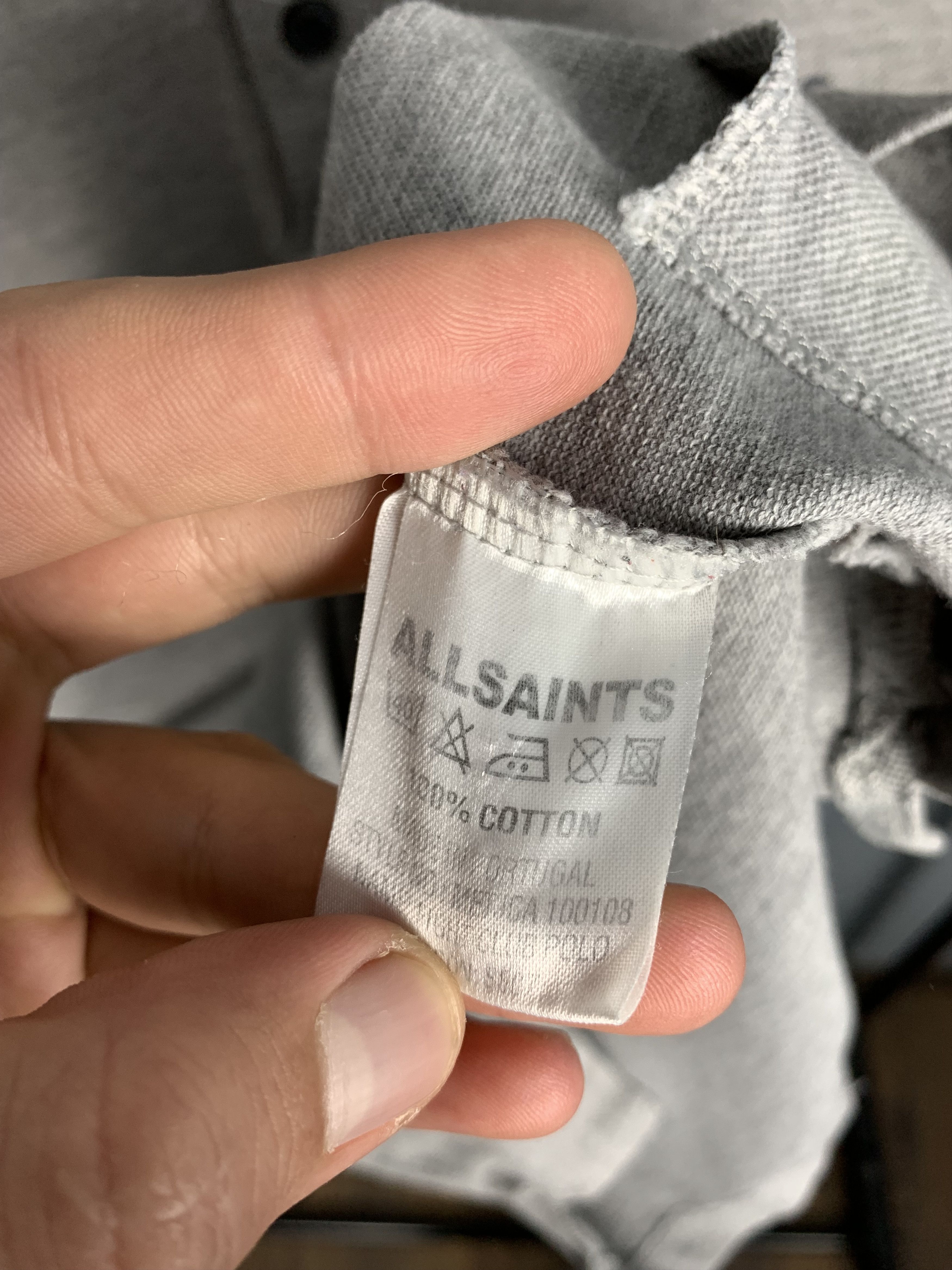 Allsaints All Saints Grey Mens Polo Shirt Size US S / EU 44-46 / 1 - 5 Thumbnail