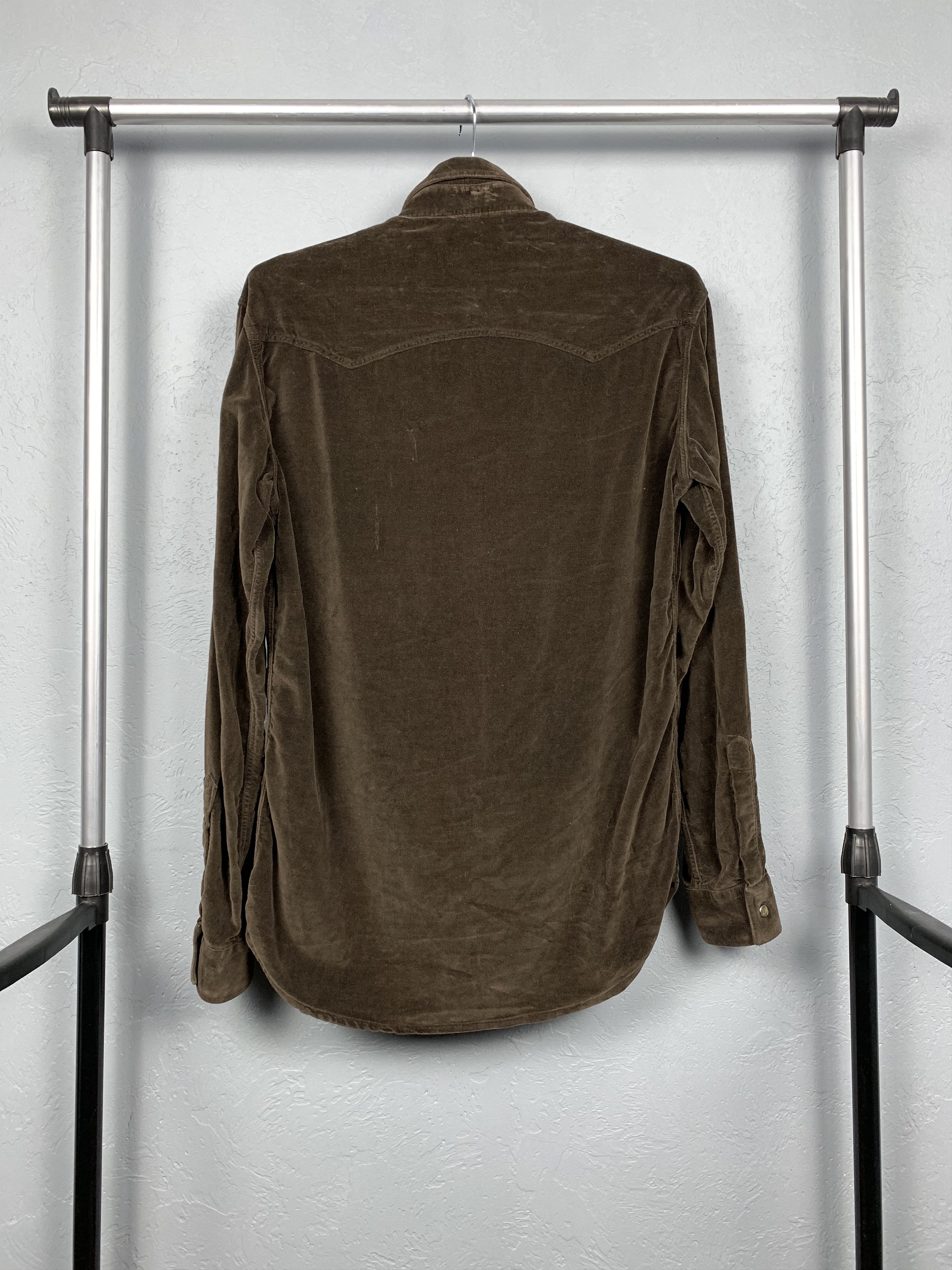 Versace × Versace Jeans Couture × Versus Versace 90s Vintage Versace Mens Velour Shirt Size US M / EU 48-50 / 2 - 7 Thumbnail