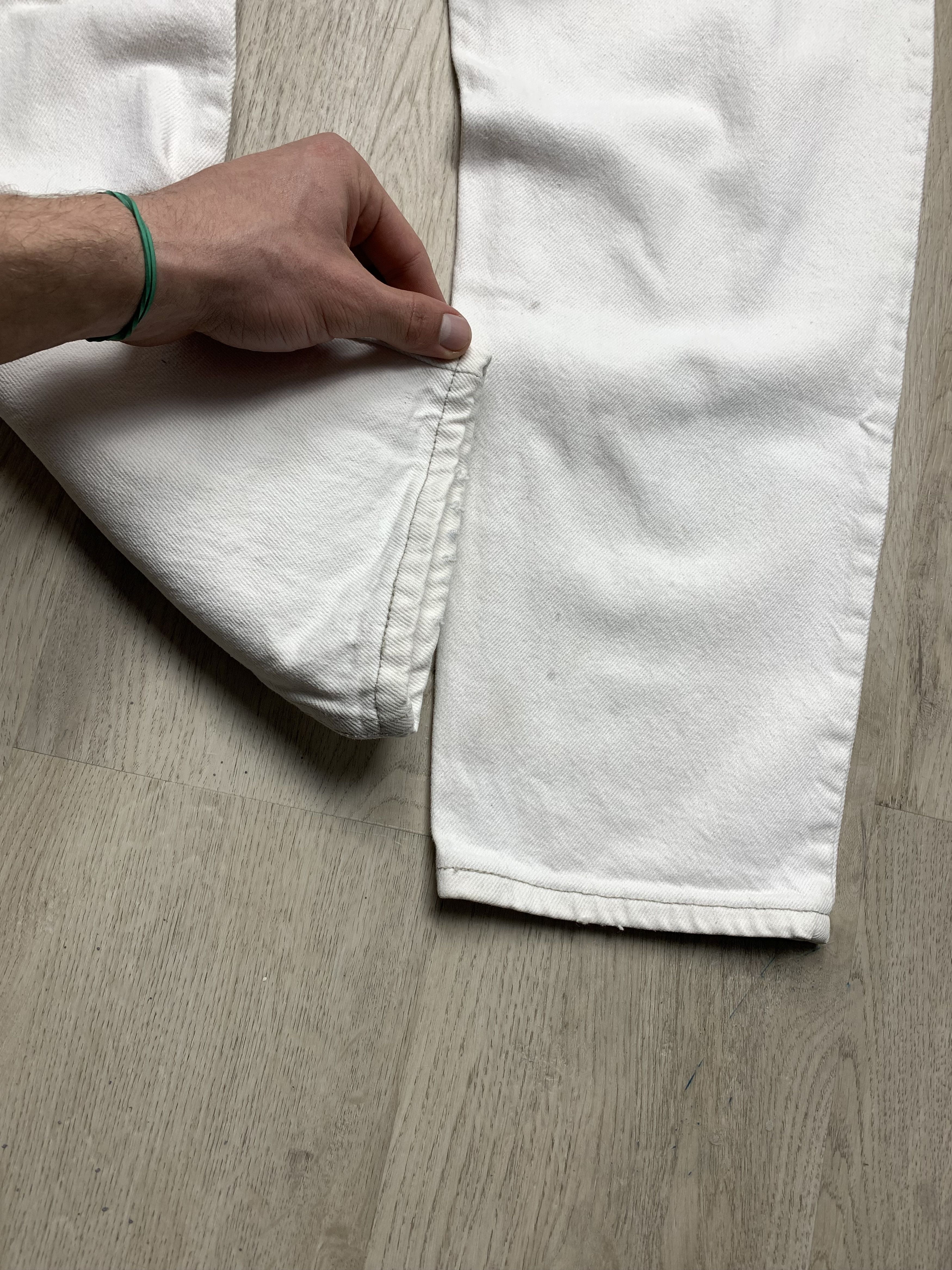 Levi's Levis 550 White Denim Pants Orange Tab Jeans Size US 30 / EU 46 - 6 Thumbnail