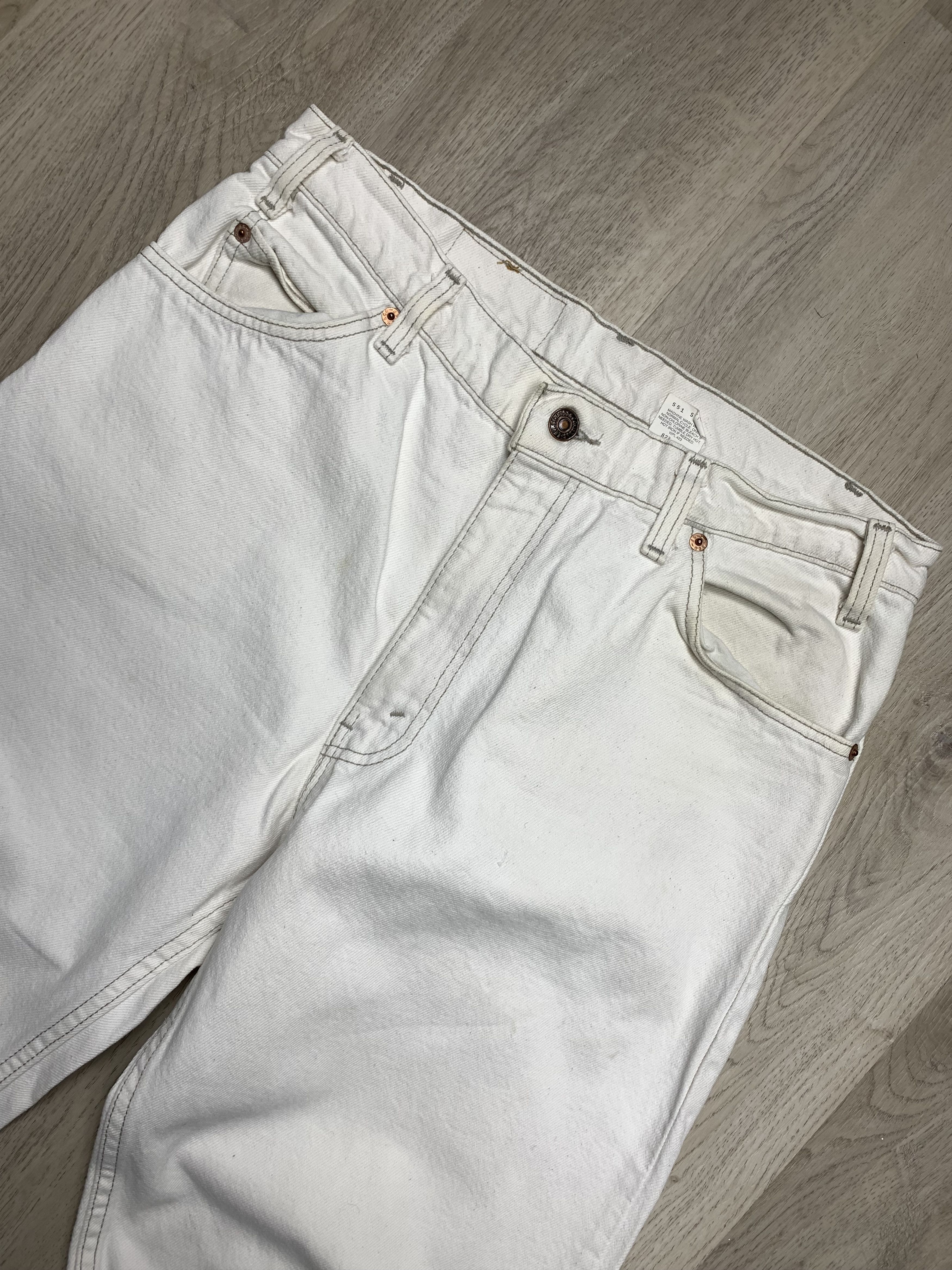 Levi's Levis 550 White Denim Pants Orange Tab Jeans Size US 30 / EU 46 - 8 Thumbnail