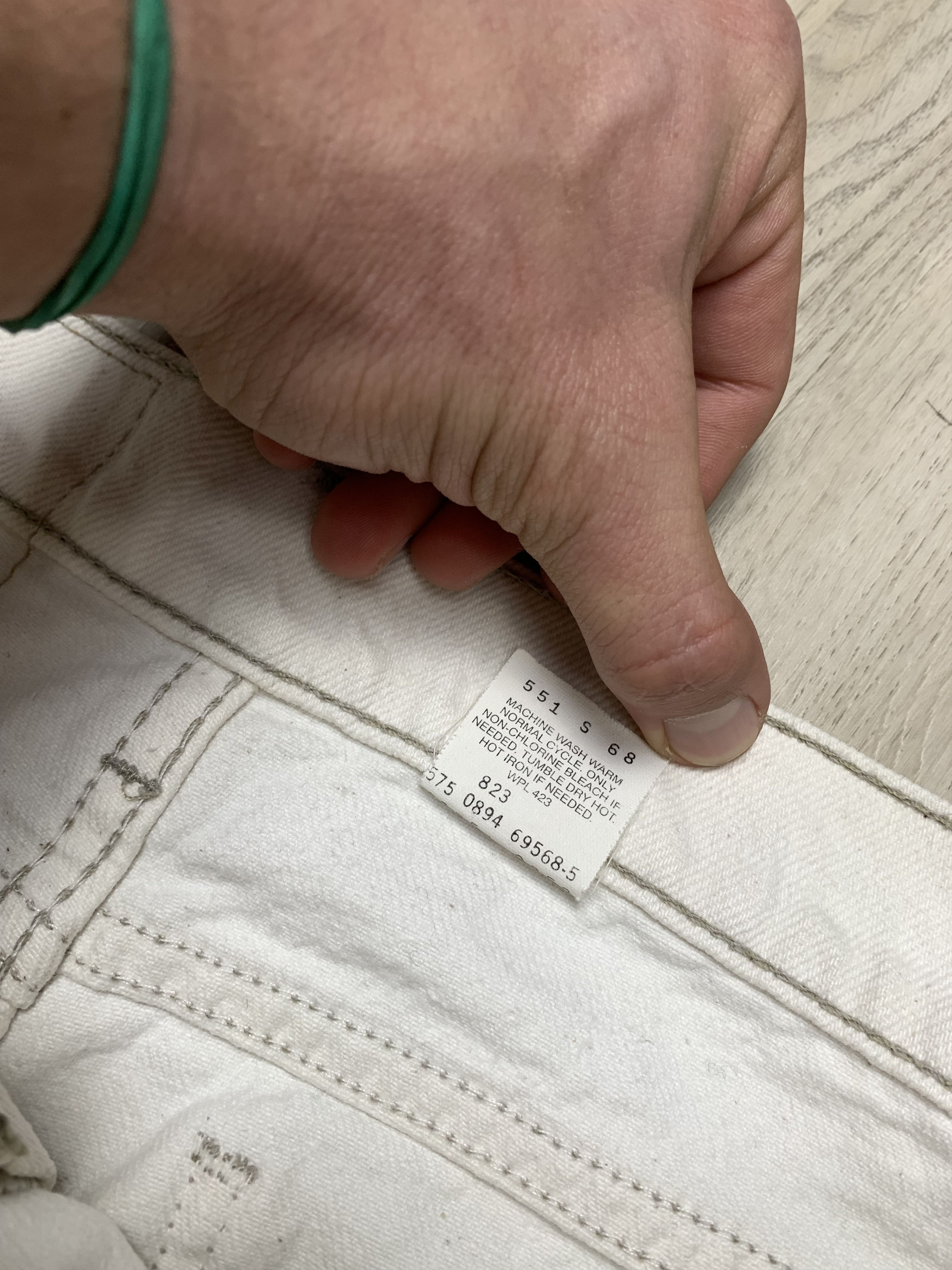 Levi's Levis 550 White Denim Pants Orange Tab Jeans Size US 30 / EU 46 - 10 Thumbnail