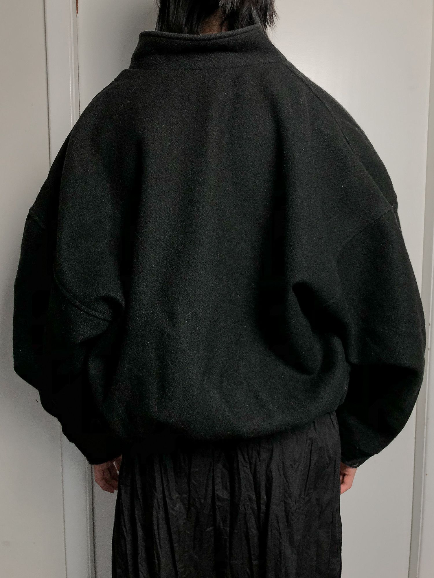 Vintage Vintage 90s Boxy Black 'U of S Huskies' Varsity Jacket Size US L / EU 52-54 / 3 - 2 Thumbnail