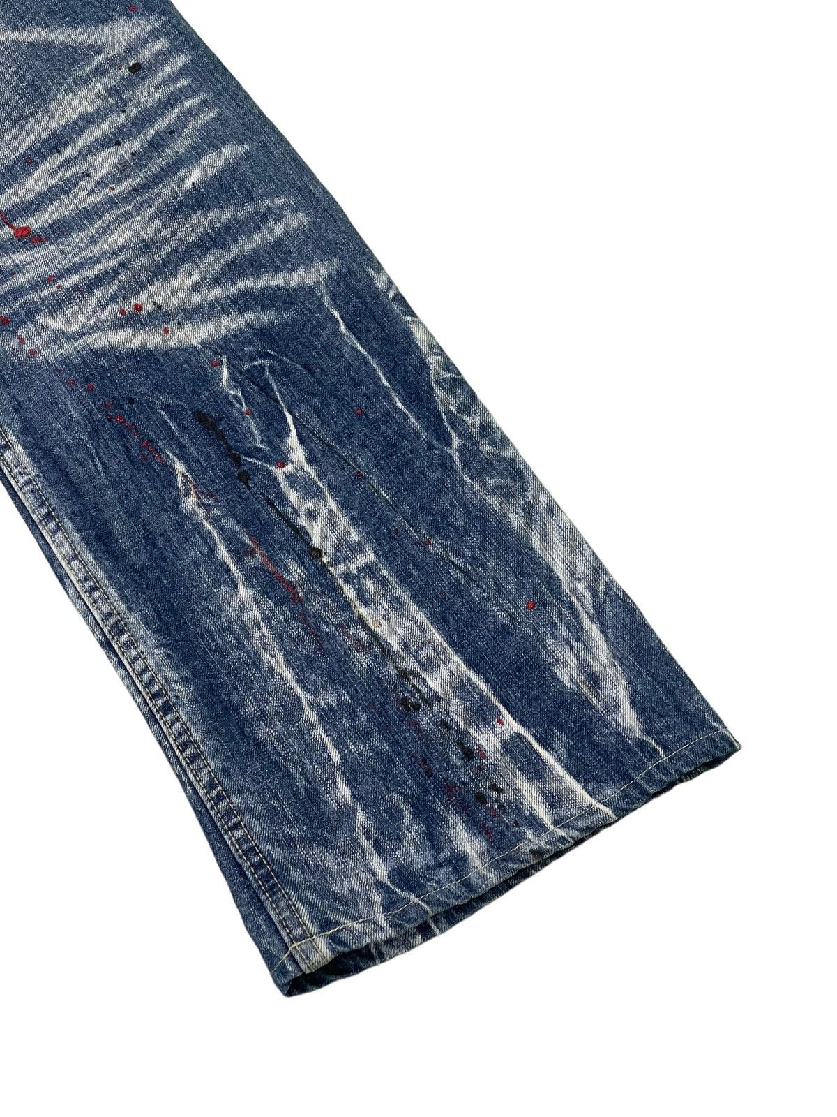 Japanese Brand Flare Jeans Root Three Acid Wash Painter Boot Cut 4🟦2 Size US 33 - 4 Thumbnail