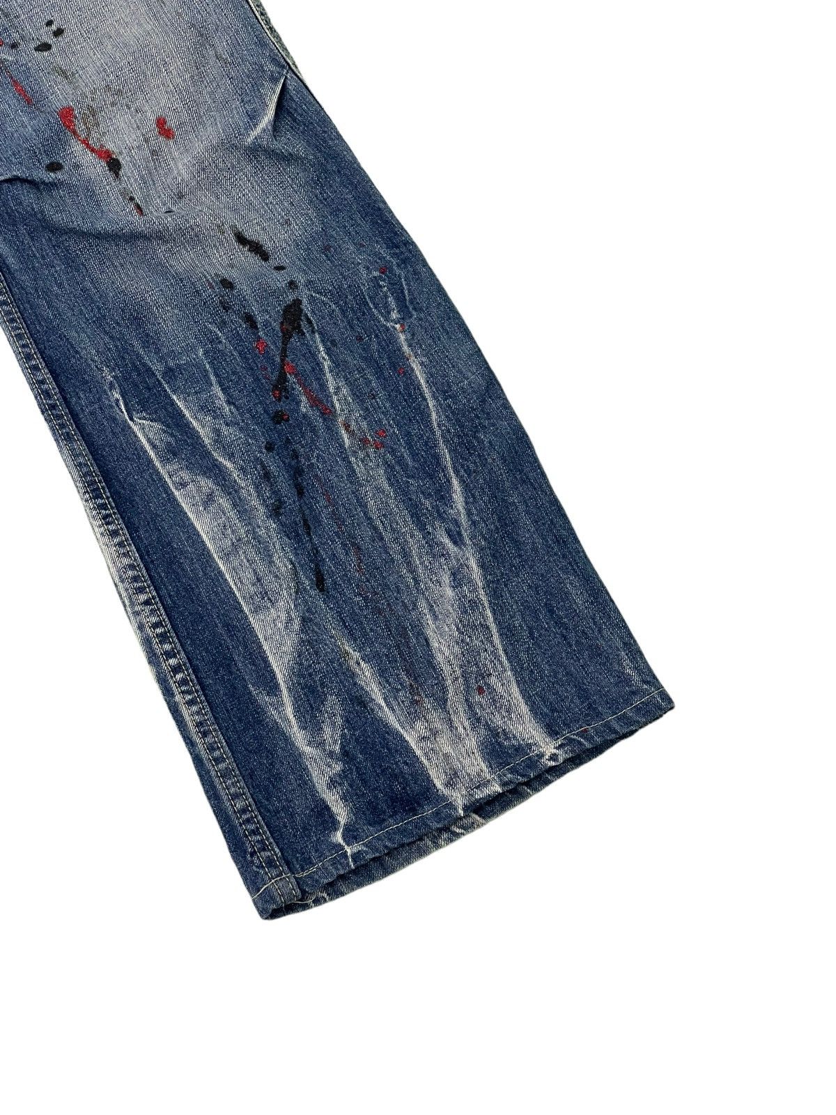 Japanese Brand Flare Jeans Root Three Acid Wash Painter Boot Cut 4🟦2 Size US 33 - 12 Thumbnail