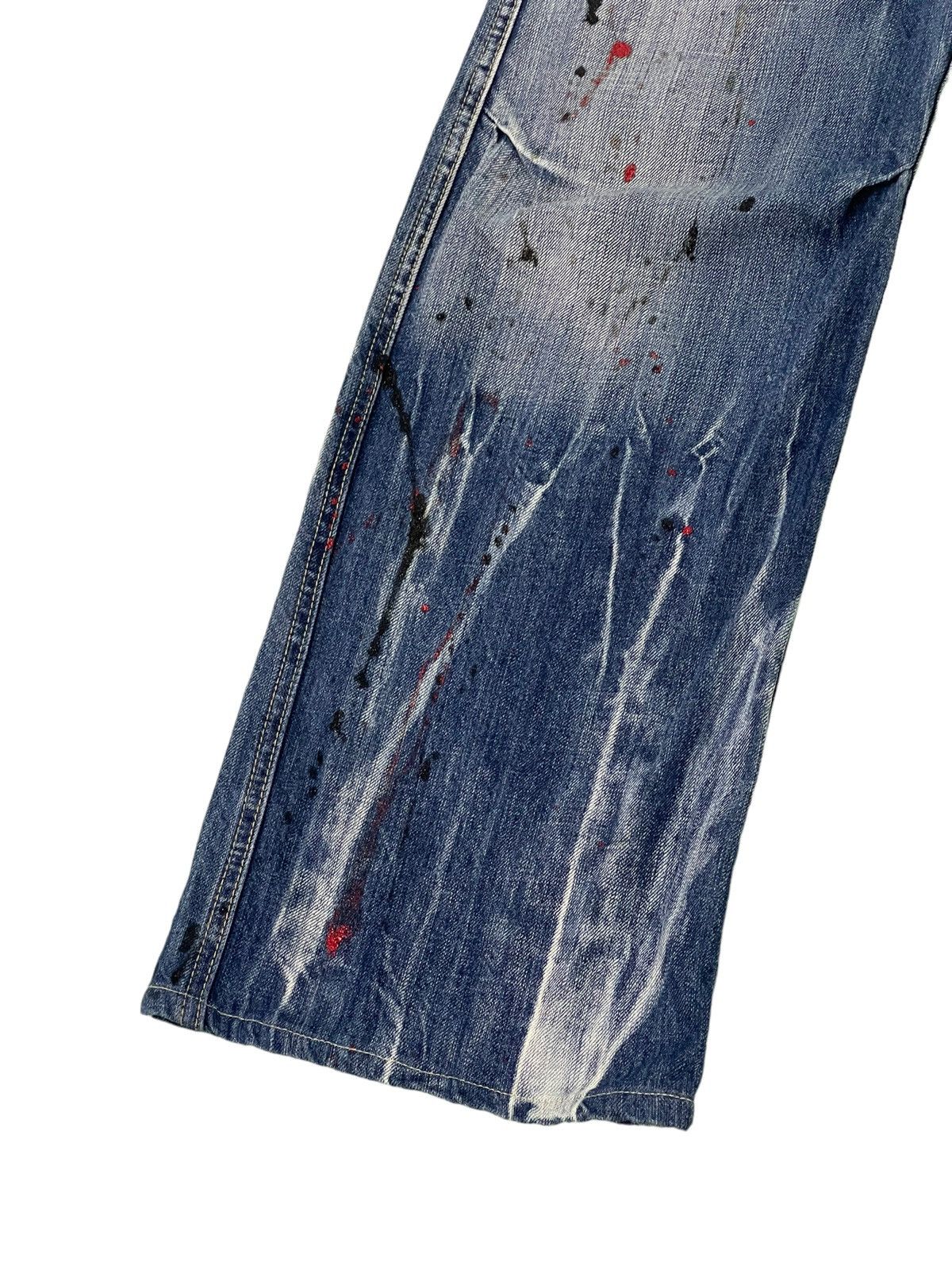 Japanese Brand Flare Jeans Root Three Acid Wash Painter Boot Cut 4🟦2 Size US 33 - 13 Thumbnail