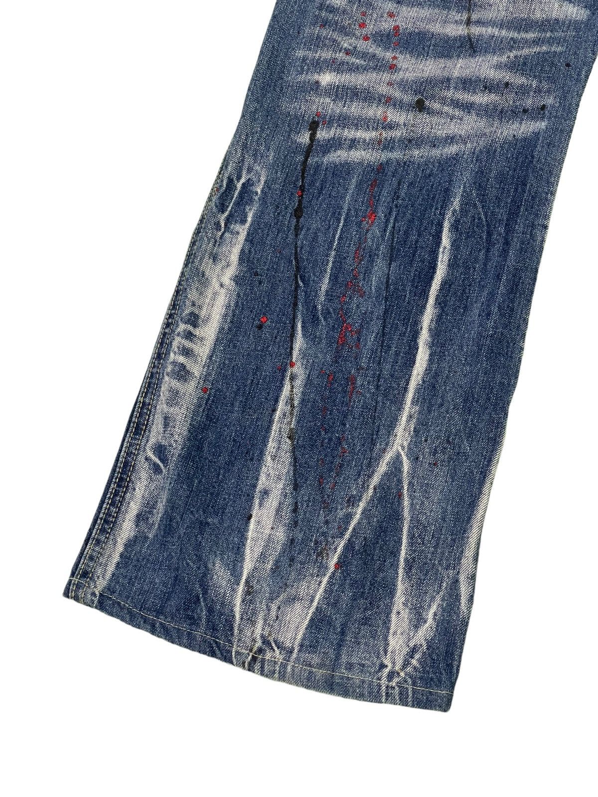 Japanese Brand Flare Jeans Root Three Acid Wash Painter Boot Cut 4🟦2 Size US 33 - 5 Thumbnail