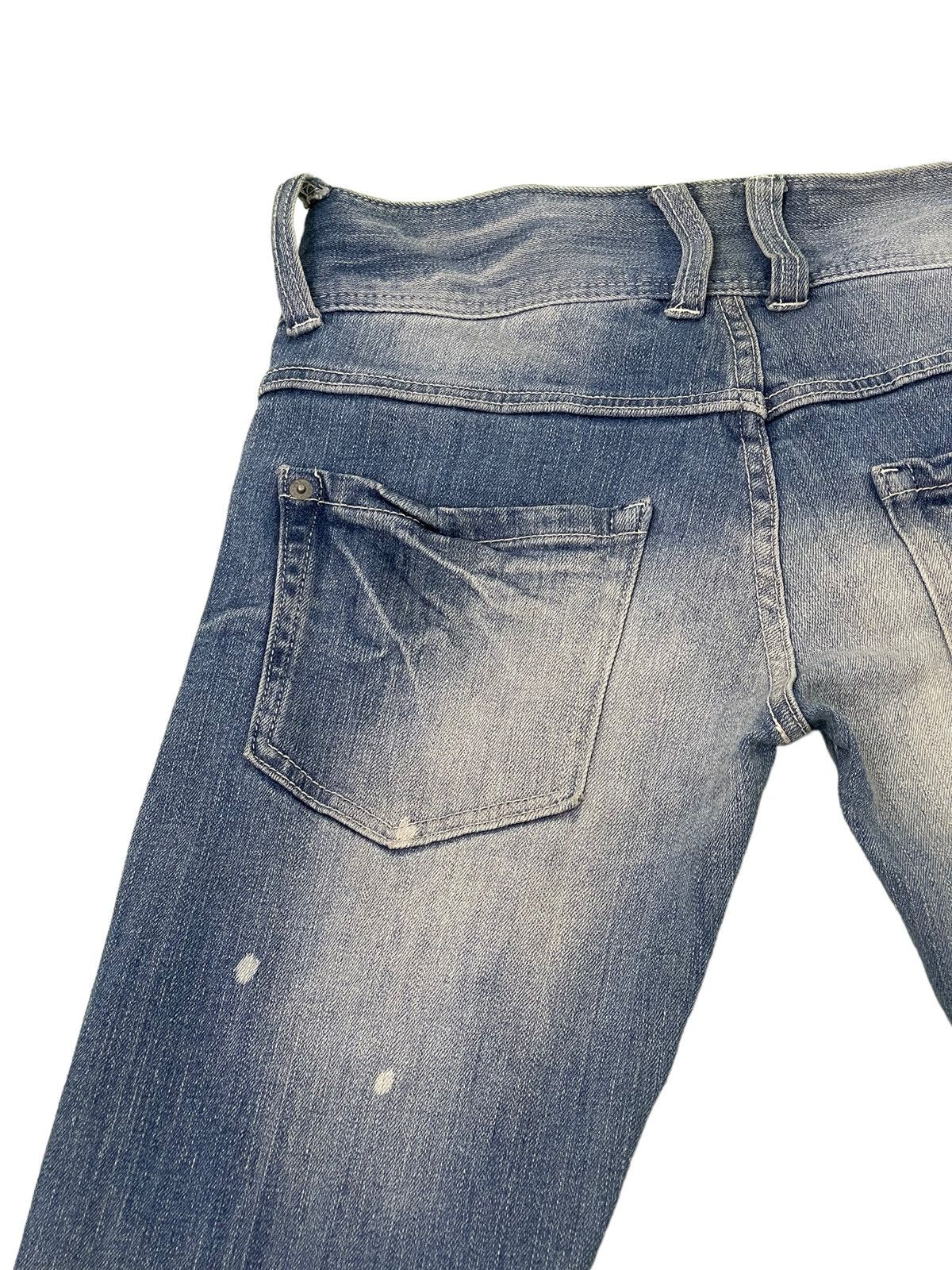 Japanese Brand Flare Jeans Acid Wash Cook Jeans Low Rise Stretchy 4🟦2 Size US 29 - 18 Thumbnail