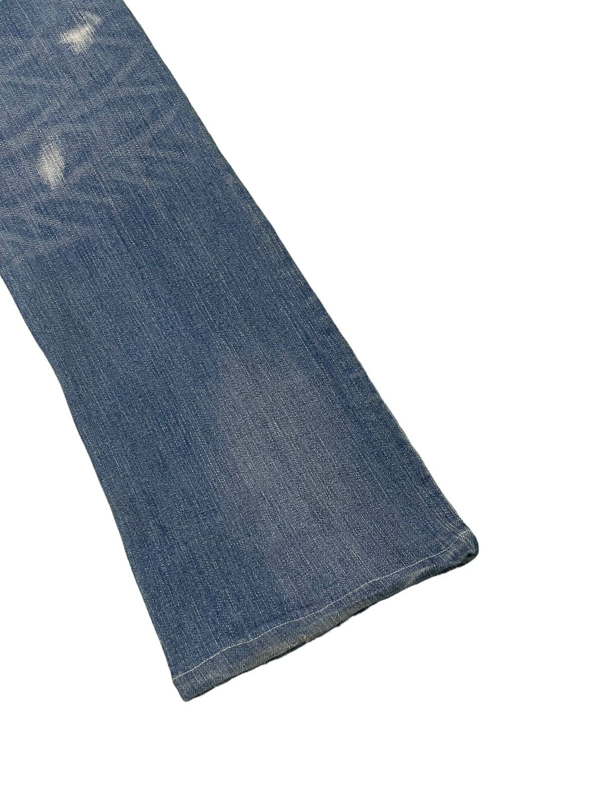 Japanese Brand Flare Jeans Acid Wash Cook Jeans Low Rise Stretchy 4🟦2 Size US 29 - 14 Thumbnail