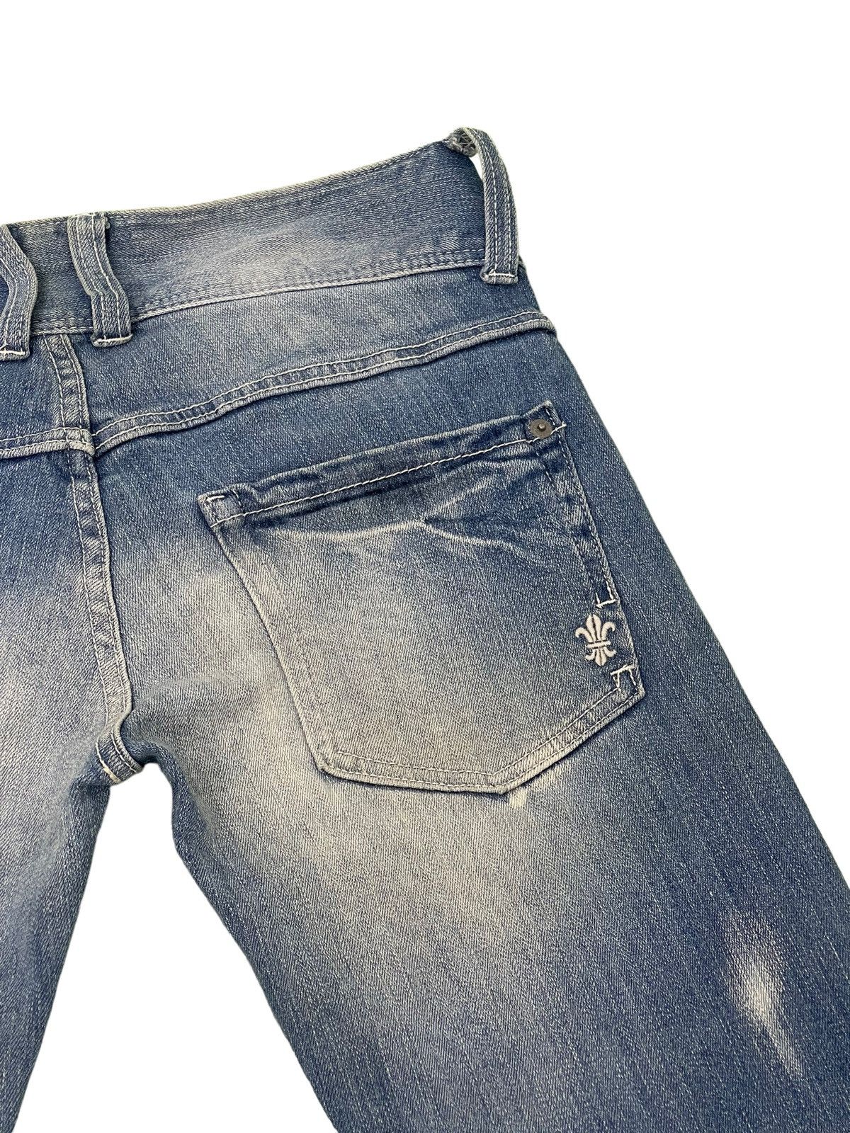 Japanese Brand Flare Jeans Acid Wash Cook Jeans Low Rise Stretchy 4🟦2 Size US 29 - 19 Thumbnail