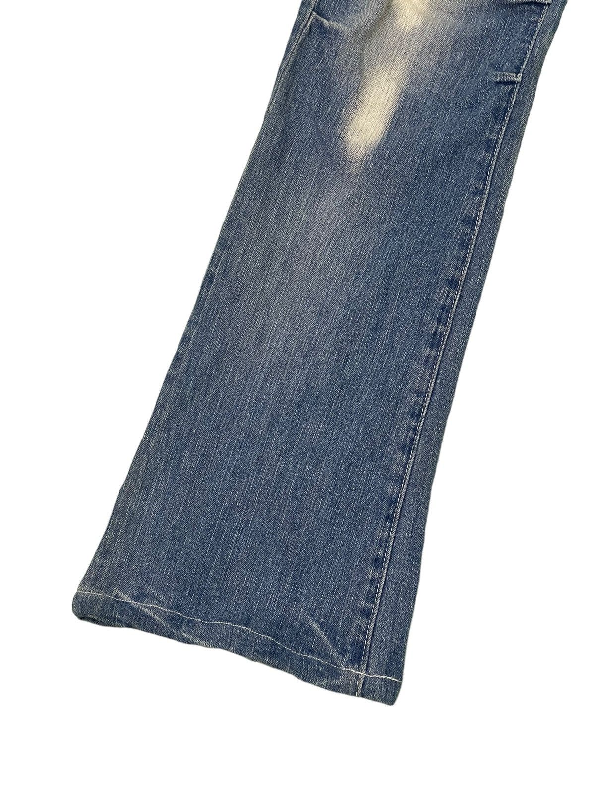 Japanese Brand Flare Jeans Acid Wash Cook Jeans Low Rise Stretchy 4🟦2 Size US 29 - 5 Thumbnail