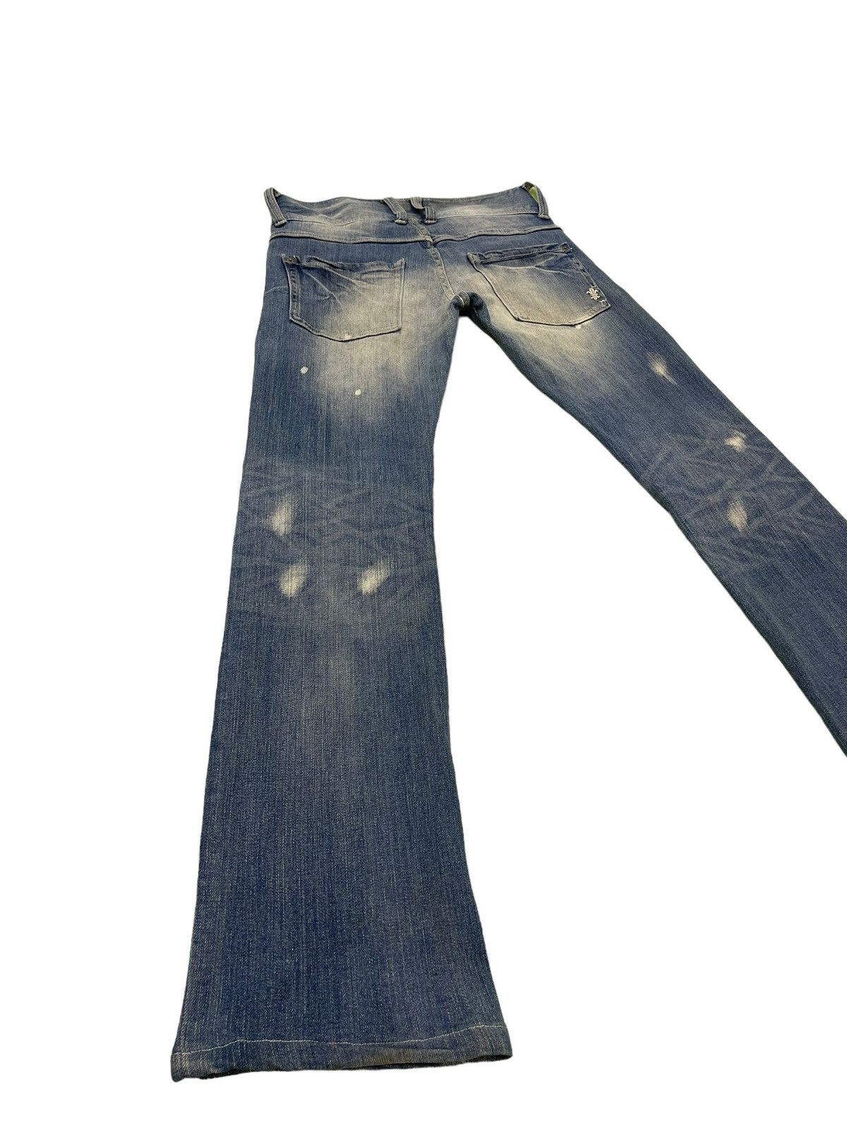 Japanese Brand Flare Jeans Acid Wash Cook Jeans Low Rise Stretchy 4🟦2 Size US 29 - 12 Thumbnail