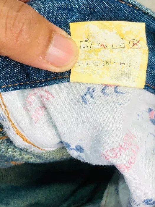 Disney × Vintage Vintage 90's Big Mickey Disney 1928 Denim Jeans Limited Size US 31 - 8 Thumbnail