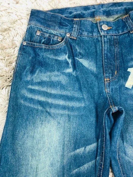 Disney × Vintage Vintage 90's Big Mickey Disney 1928 Denim Jeans Limited Size US 31 - 9 Thumbnail