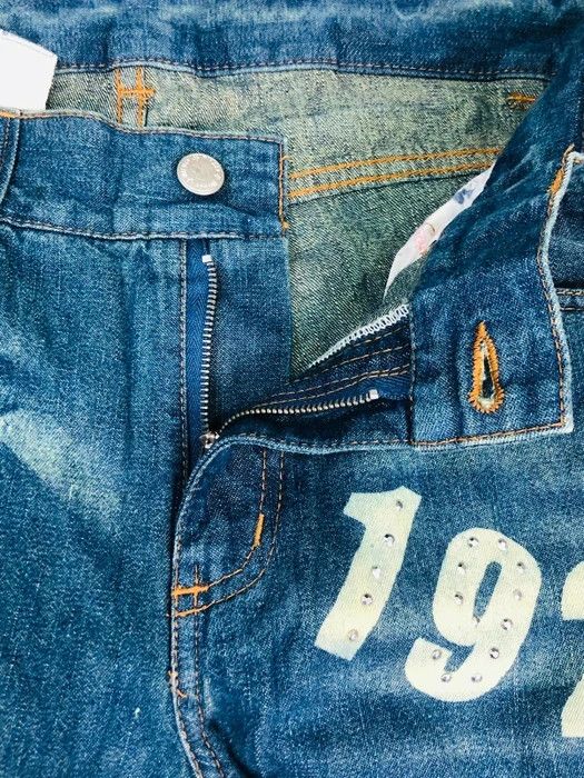 Disney × Vintage Vintage 90's Big Mickey Disney 1928 Denim Jeans Limited Size US 31 - 14 Thumbnail