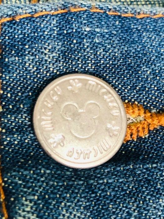 Disney × Vintage Vintage 90's Big Mickey Disney 1928 Denim Jeans Limited Size US 31 - 11 Thumbnail