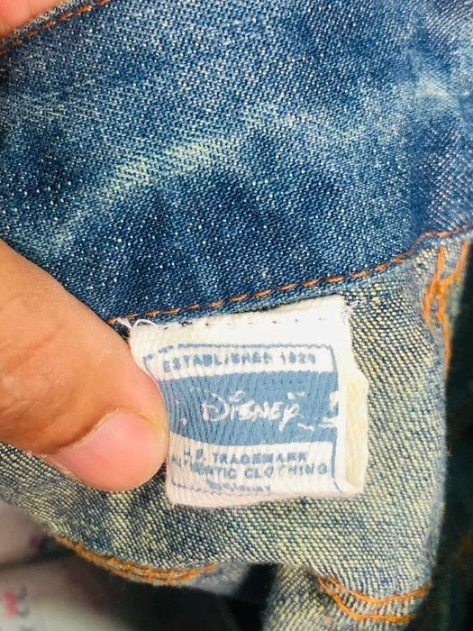 Disney × Vintage Vintage 90's Big Mickey Disney 1928 Denim Jeans Limited Size US 31 - 7 Thumbnail